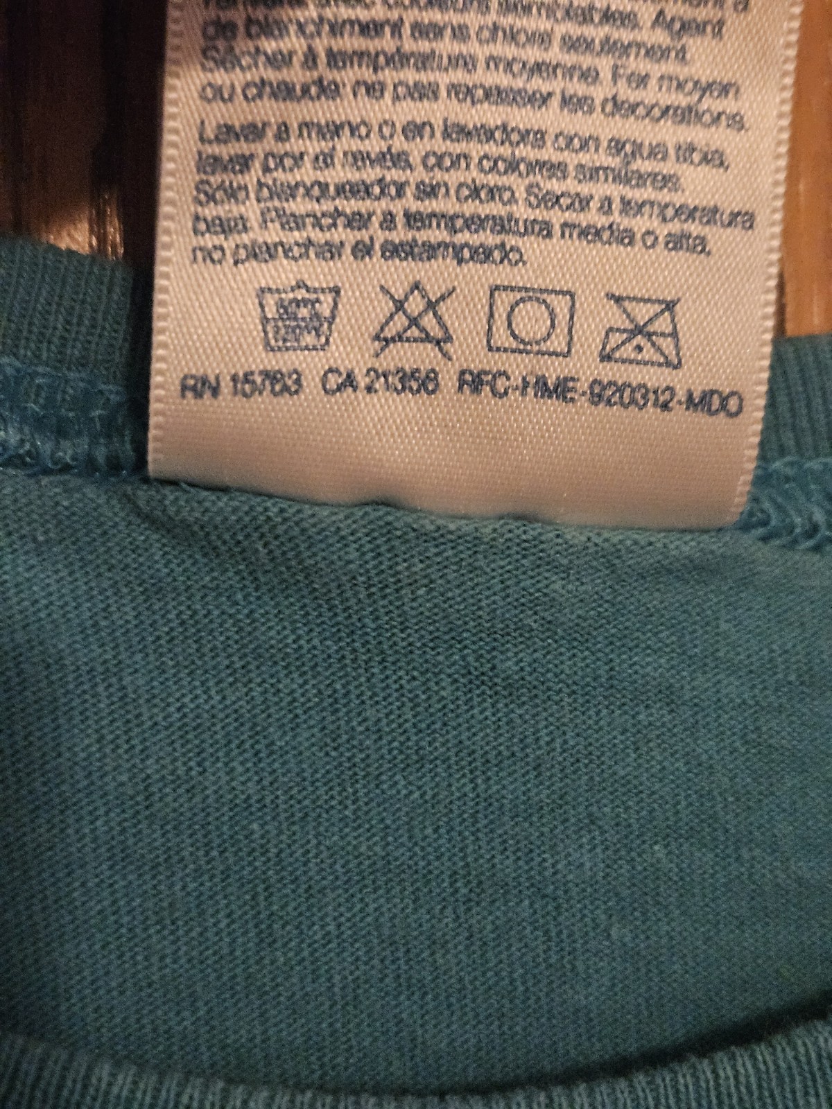 VTG 90s Hanes Her Way Blank T-Shirt XXL Teal Aqua Blue Made in USA Fabric