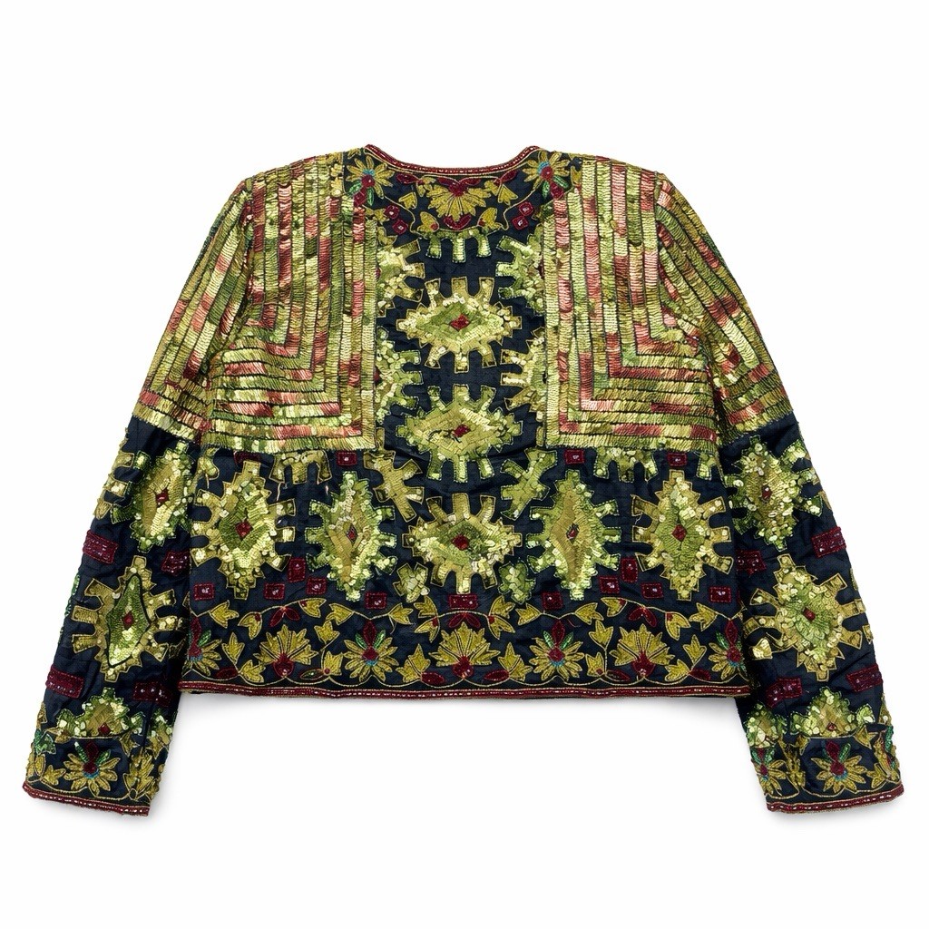 ADRIANNA PAPELL EVENING VINTAGE 1994 MULTI BEADED SEQUINS Jacket MEDIUM GORGEOUS