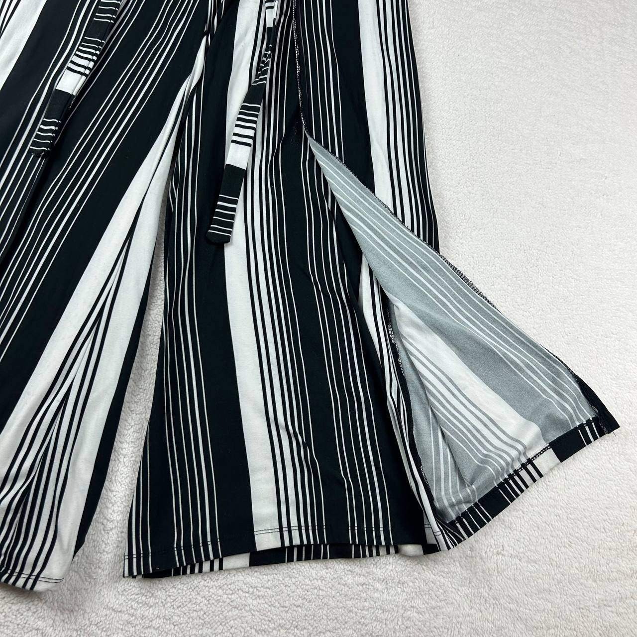 Vintage Hot Kiss Brand Womens High Waist Wide Leg Palazzo Pants Small Striped
