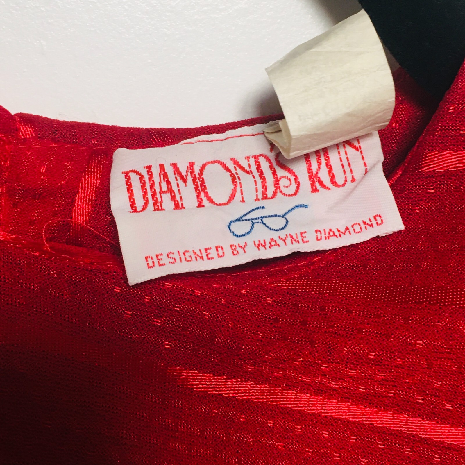 Diamond’s Run Vintage Red Dress Designed by Wayne Diamond Size Small 7
