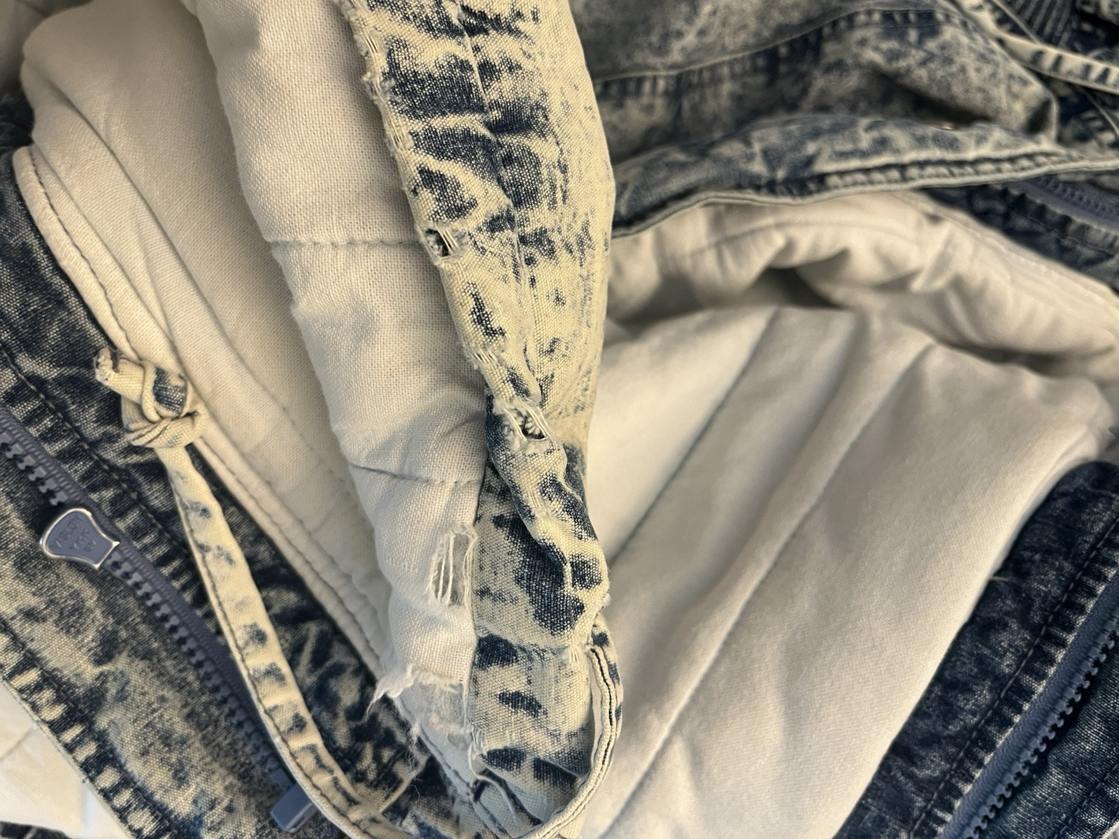 VTG 80’s Acid Wash Long Denim Jean Coat Jacket Sergio Valente 5/6