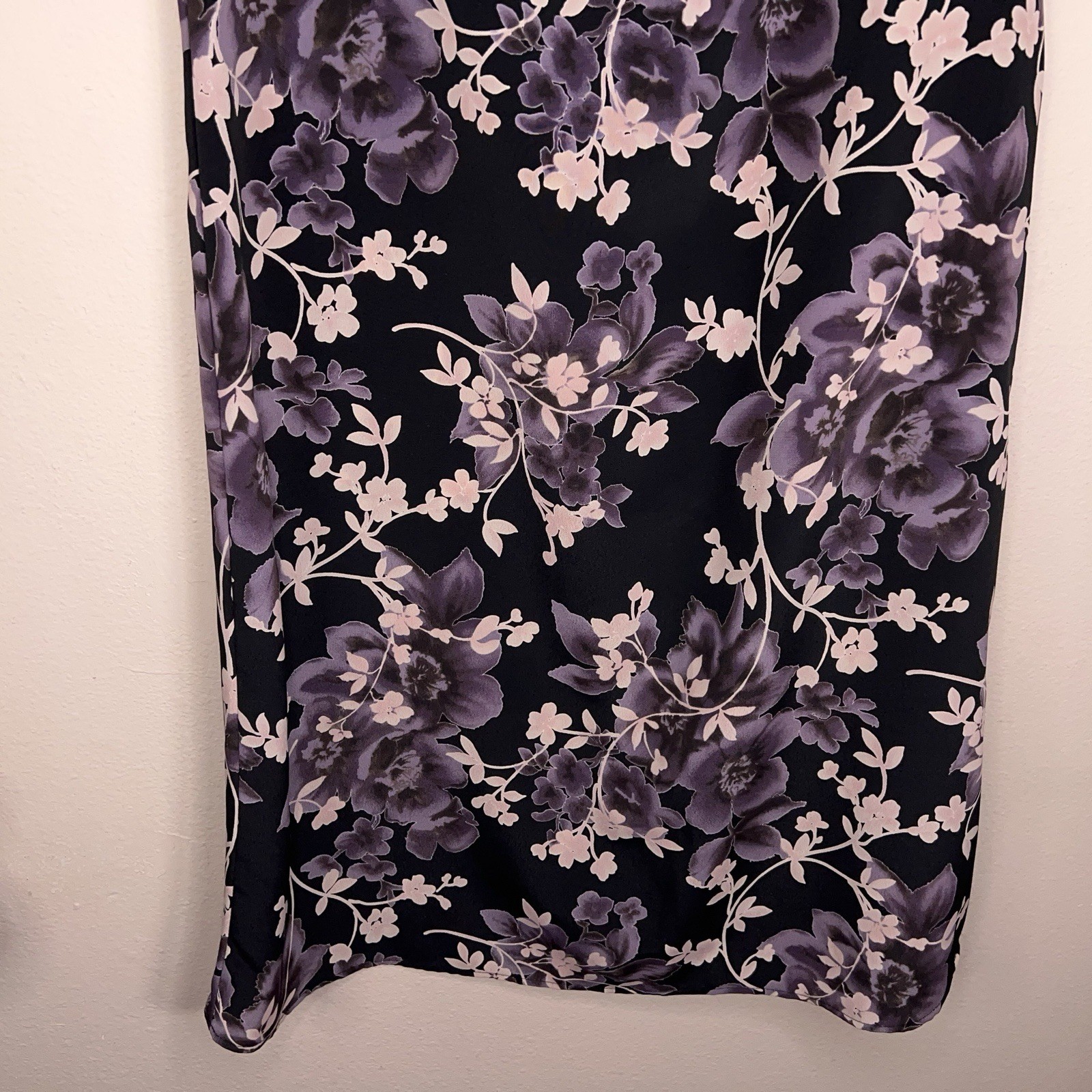 Vintage Small Hana Purple Floral Maxi Skirt Lightweight Womens Vintage 16