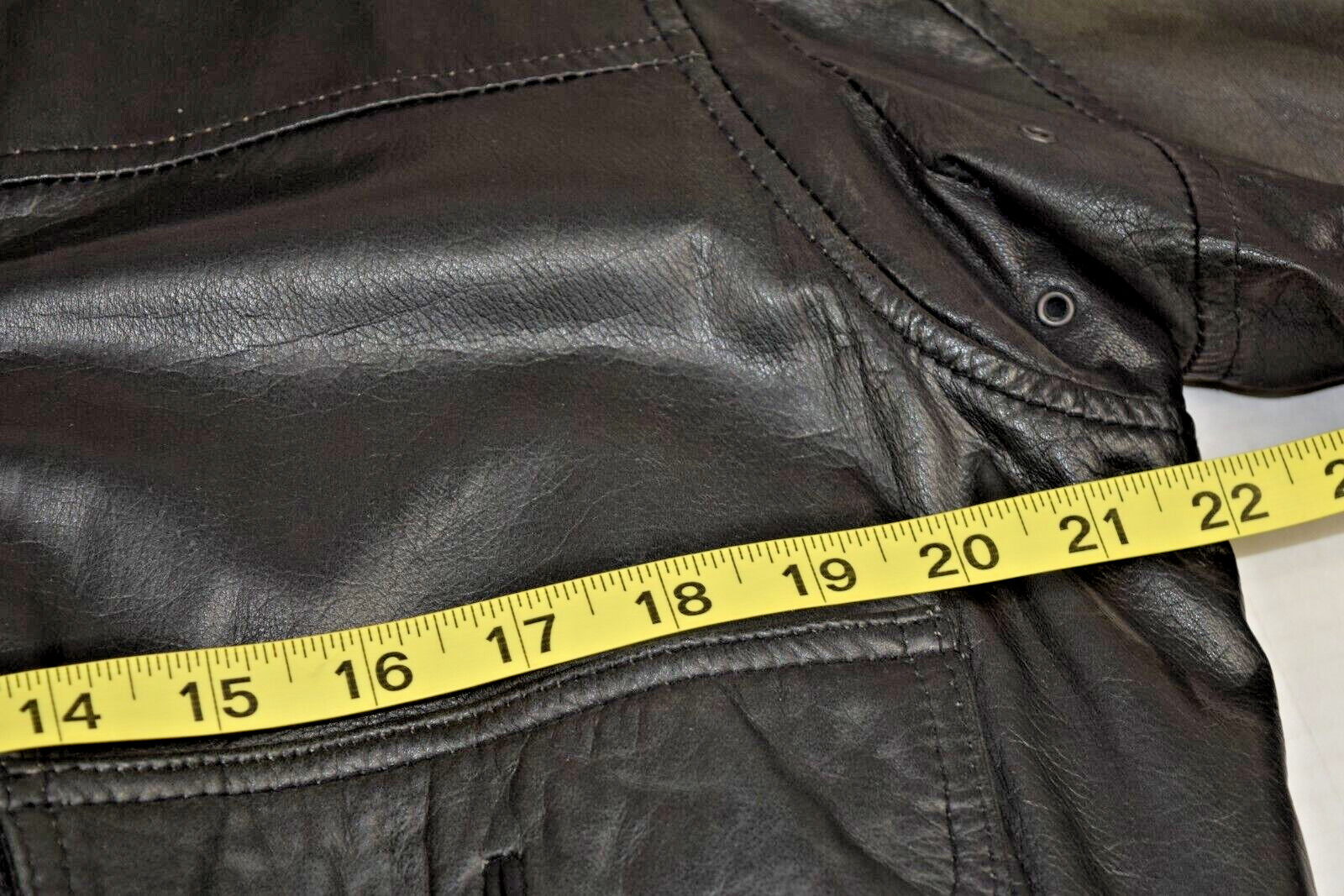 Vintage Leather Jacket Deerskin Trading Post Size 42 Brown Ombre Grunge Fade