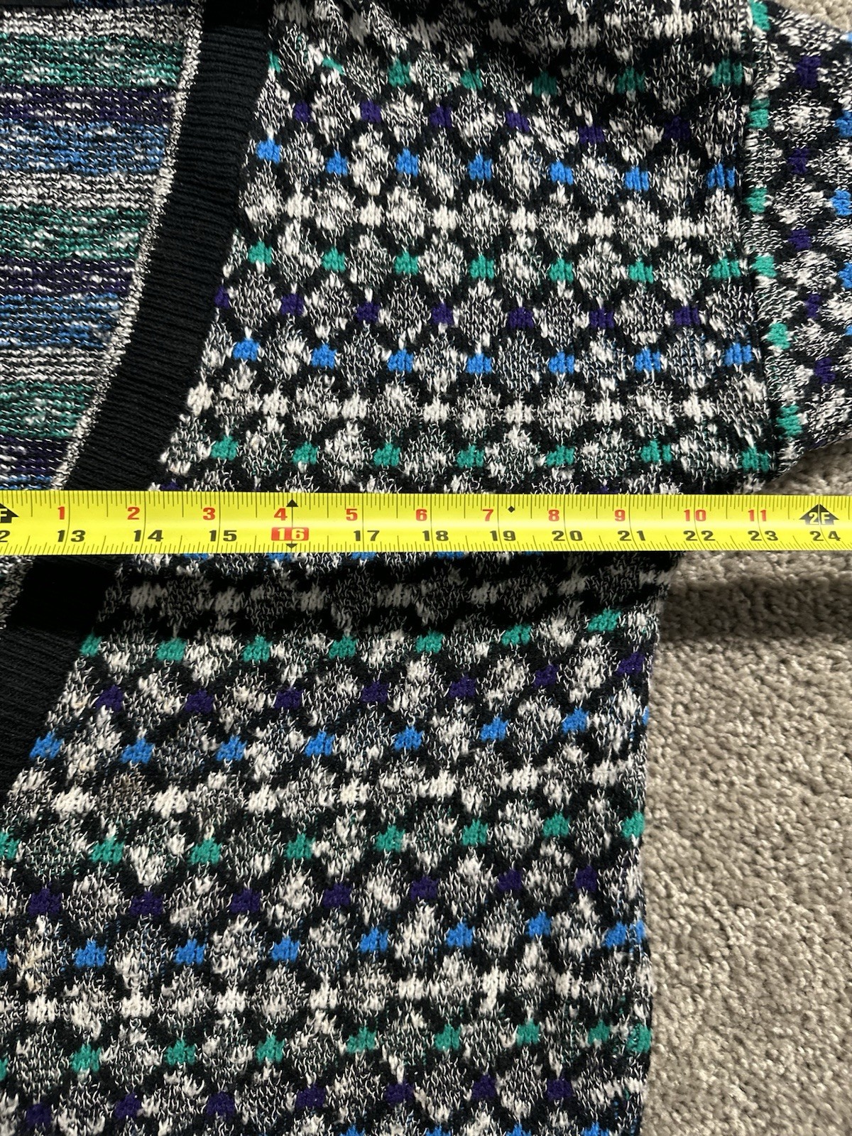 Vintage 1980s Expressions International Argyle Cardigan Multicolor Acrylic Large