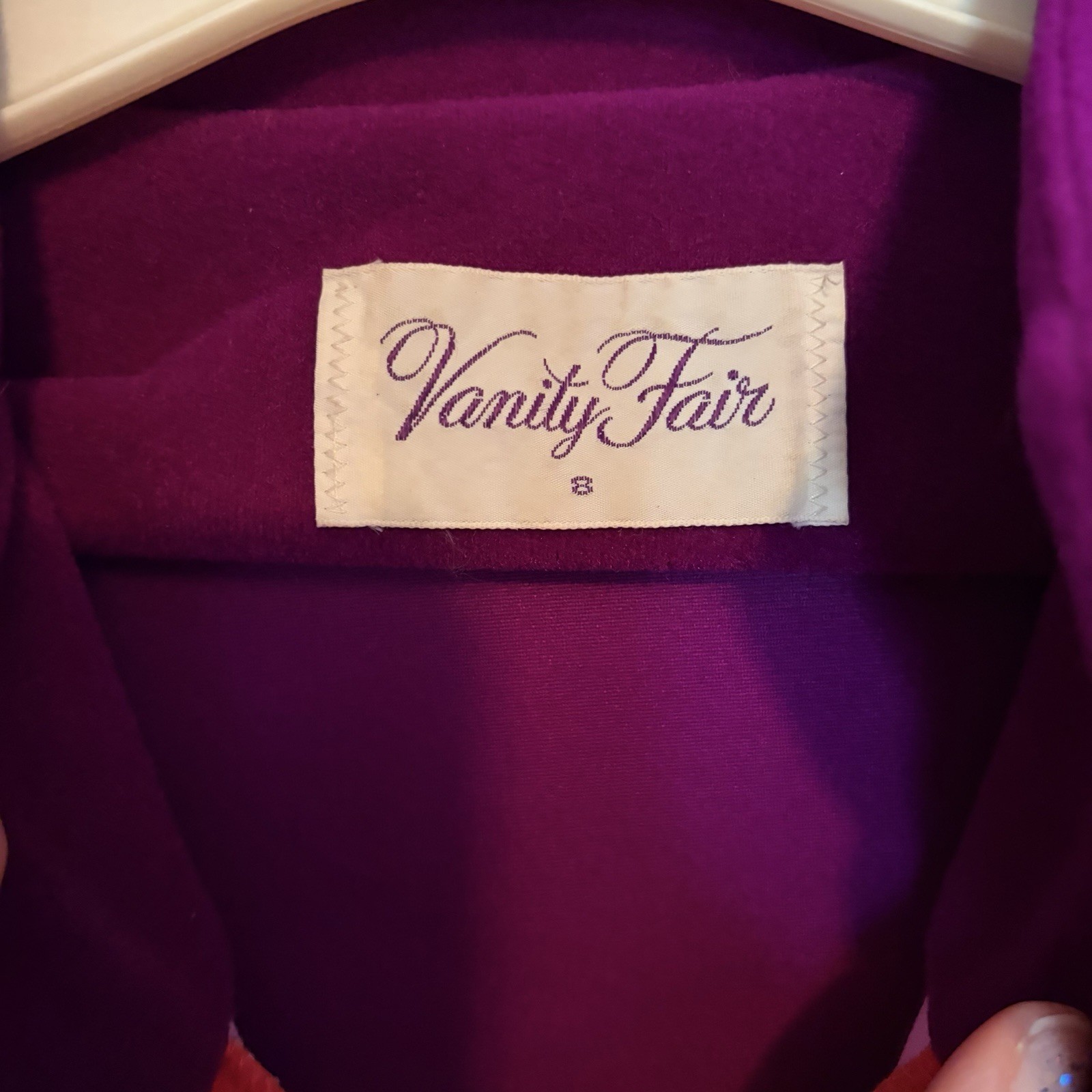 Vtg Vanity Fair Robe House Coat Maxi Floor Length 3/4 Sleeve Pockets Sz 8 S/M