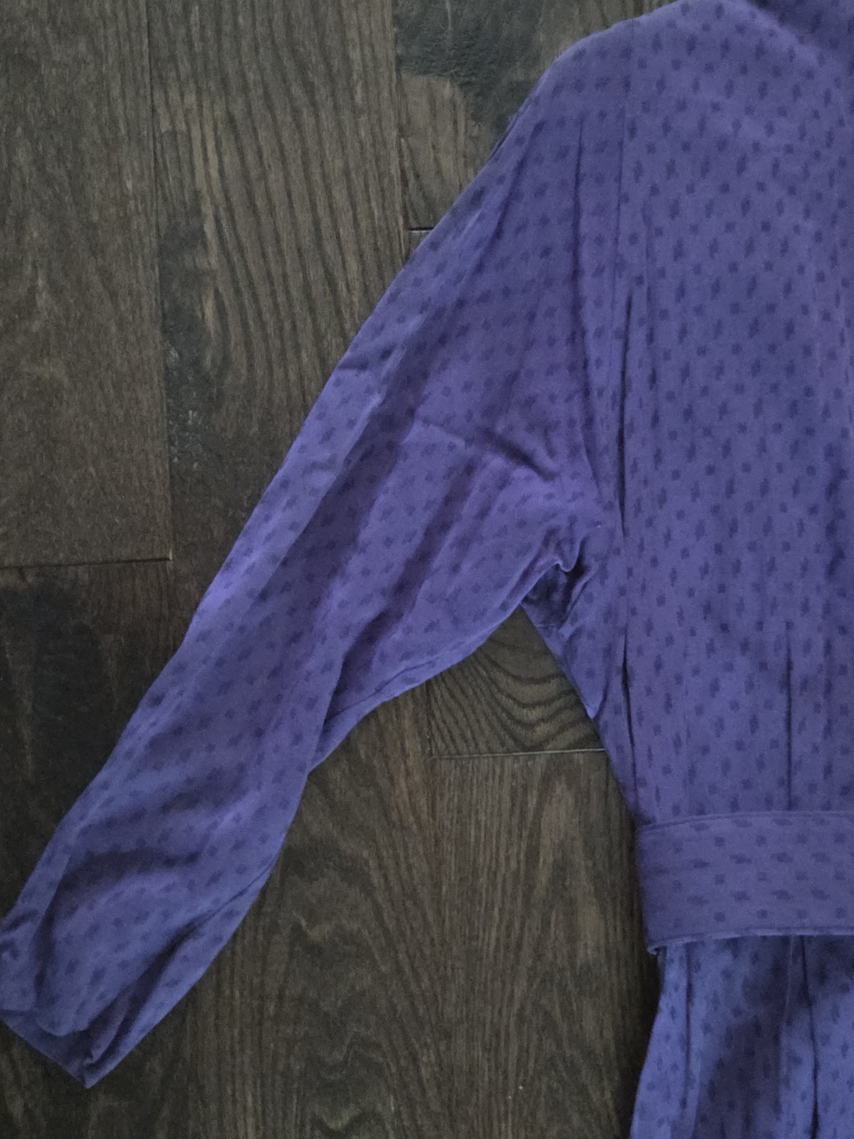 Vintage Rabbit Rabbit Rabbit Designs Purple Belted Midi Dress Sz 6 Dolman Sleeve
