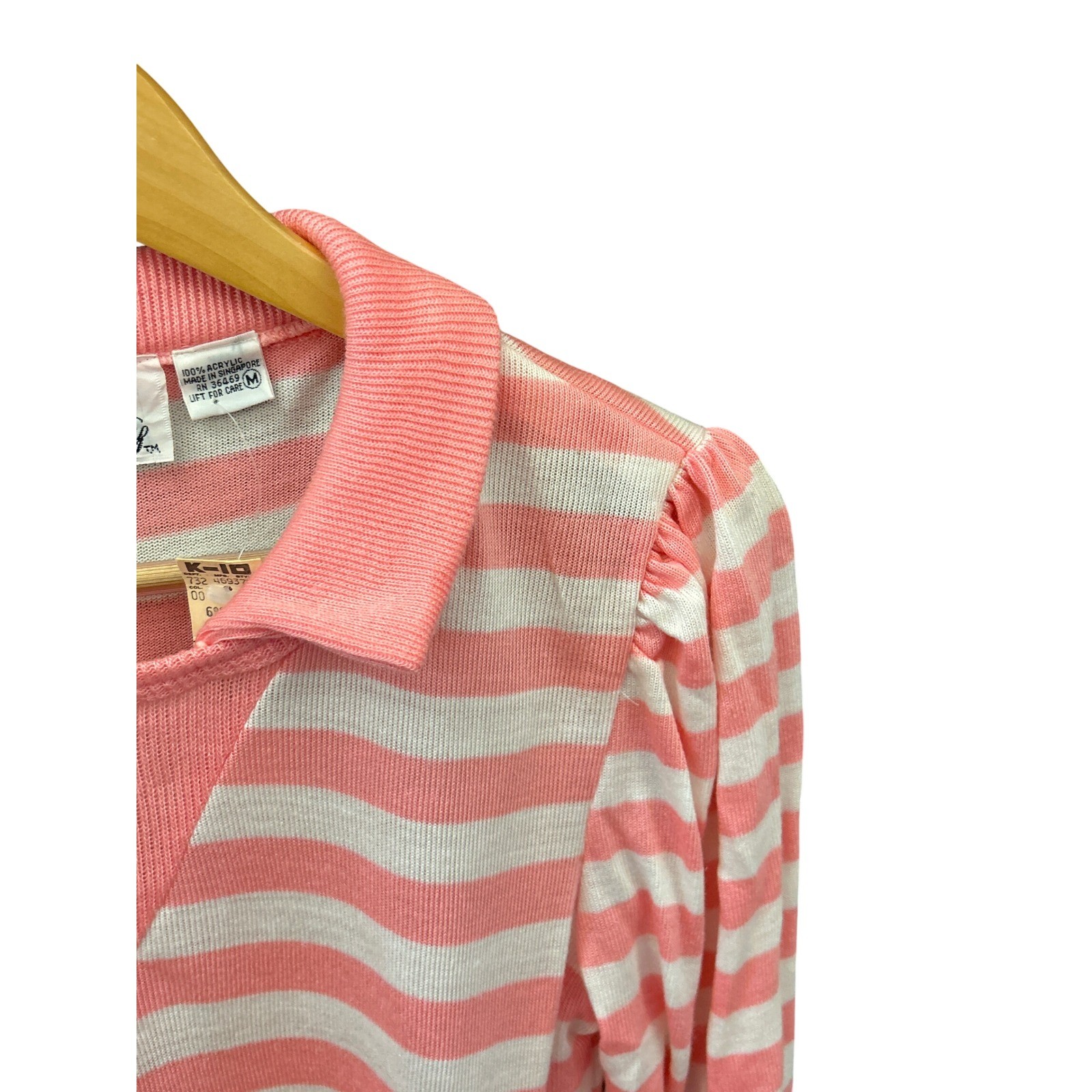 Vintage J.R. Bentley Striped Polo Sweater Preppy Coquette Retro 80s Academic
