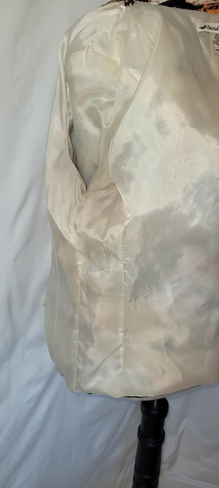 Vintage David Brooks Womens Blazer Jacket. Size Lg. Shell 95 % Silk.