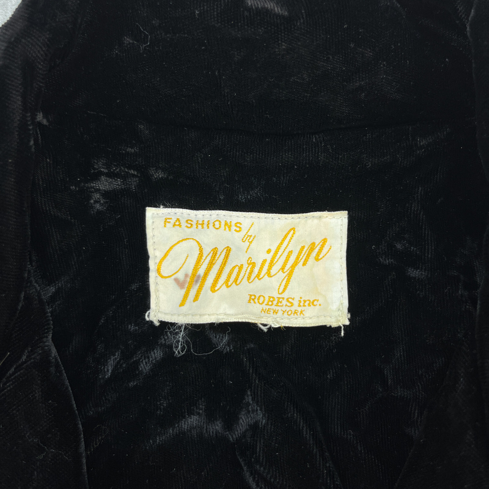 True Vintage Crushed Velvet Blazer Top Womens M/L Black Goth Dark Academia 60s