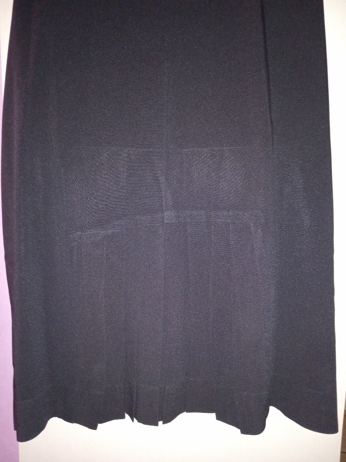 Vintage 40s Black Rayon Rhinestone Dress Metallic Net Collar Pockets Side Zip L