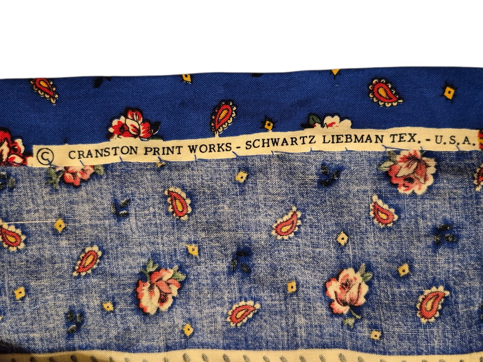 VTG Cranston Print Works Full Maxi Skirt Schwartz Liebman Cottage Core USA 80’s