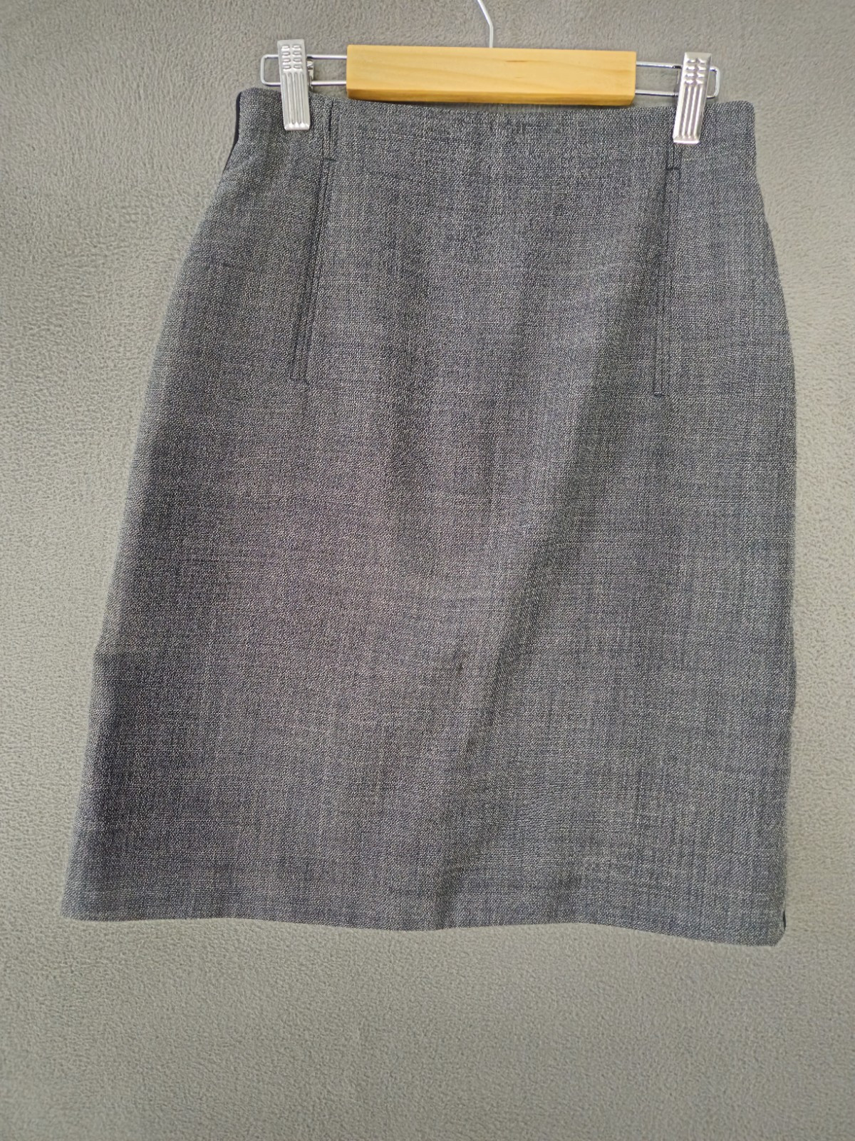 Vintage 90s Marina Spadafora Italy Womens 8 Blazer Skirt Suit Gray Black Block