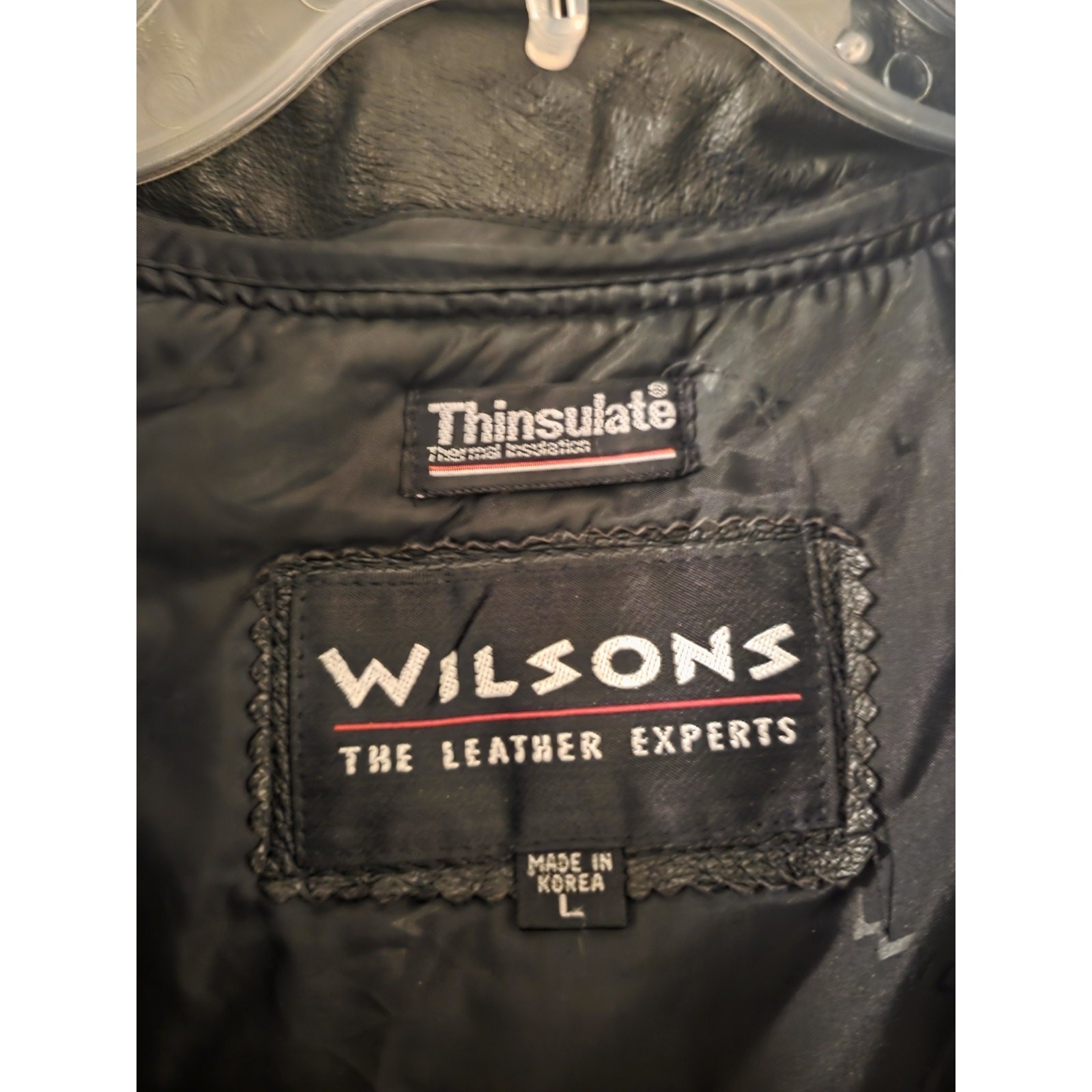 Vintage 90s Wilsons Leather Jacket Paisley Dolman Sleeve Thinsulate Coat Black L