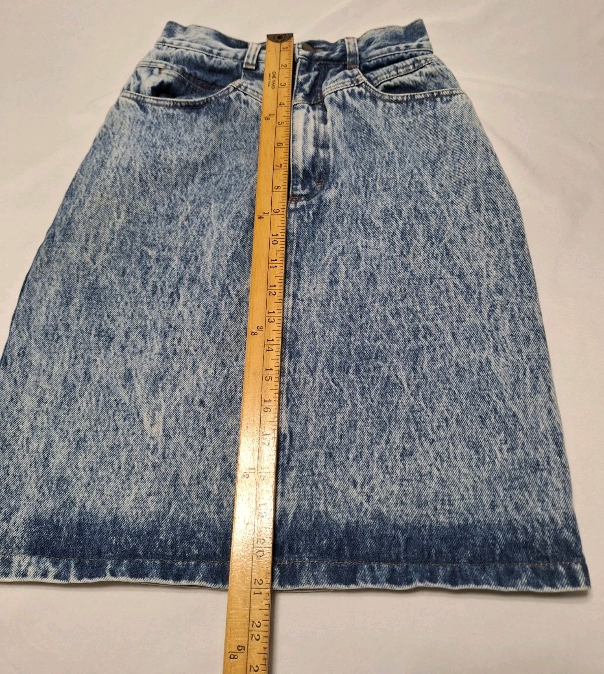 Rio by Stephen Mardon Skirt Sz 3/4 Acid Washed Vintage 80s/90s High Waist