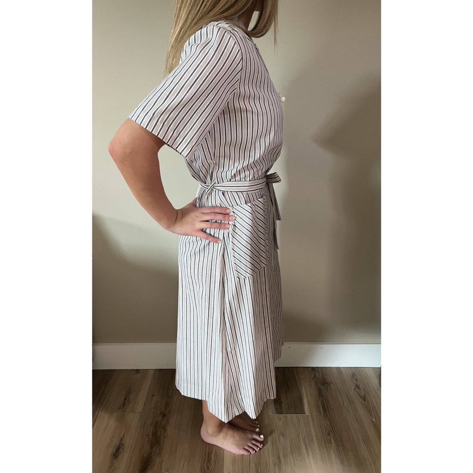 1960s Vintage BNWT Striped Shirt Dress by Carolina Maid sz 12