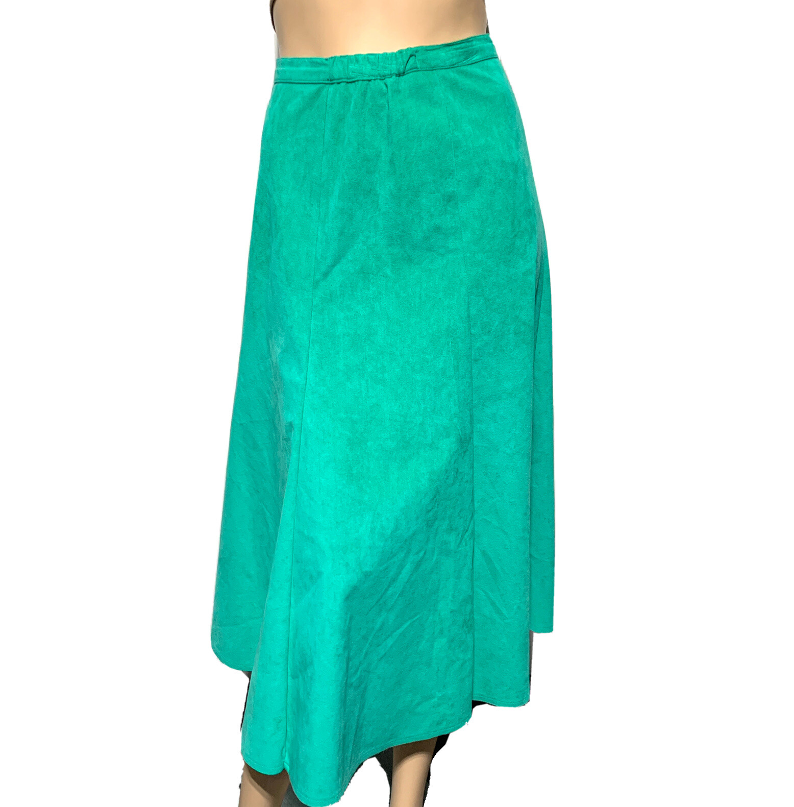 VTG Count Romi Size 4 Bright Green Ultra Suede 2-Piece Skirt Set Blazer USA