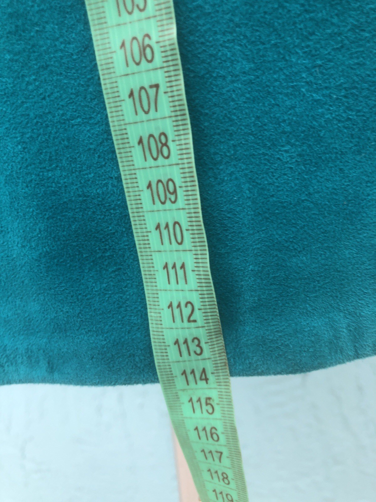 NWOT Firenze Santa Barbara long dress soft genuine suede, emerald teal color SzS
