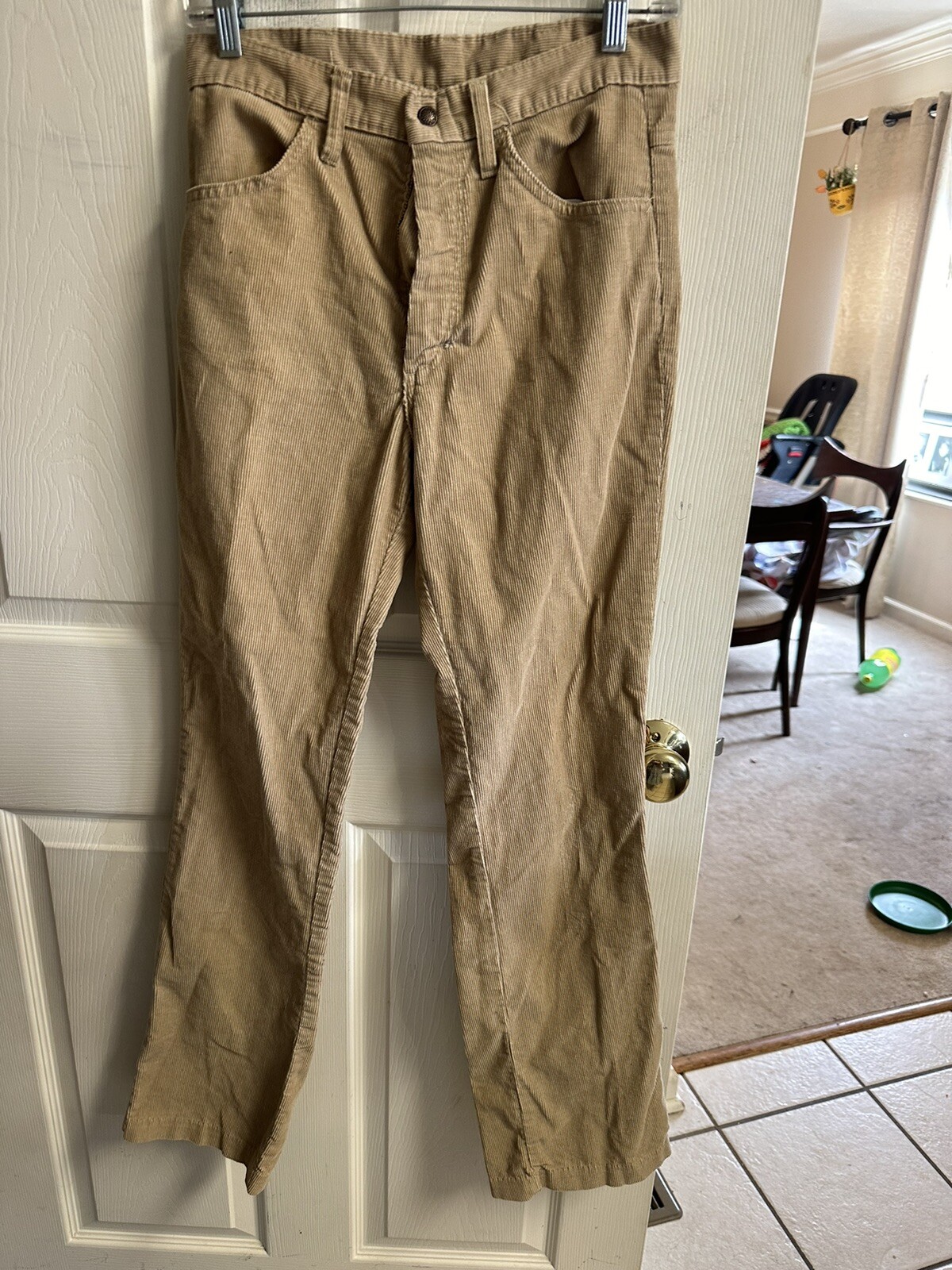 Stetson Vnt 90s Y2K Tan Corduroy Pants Sz Med 29 Beige Flare 41-42 Country