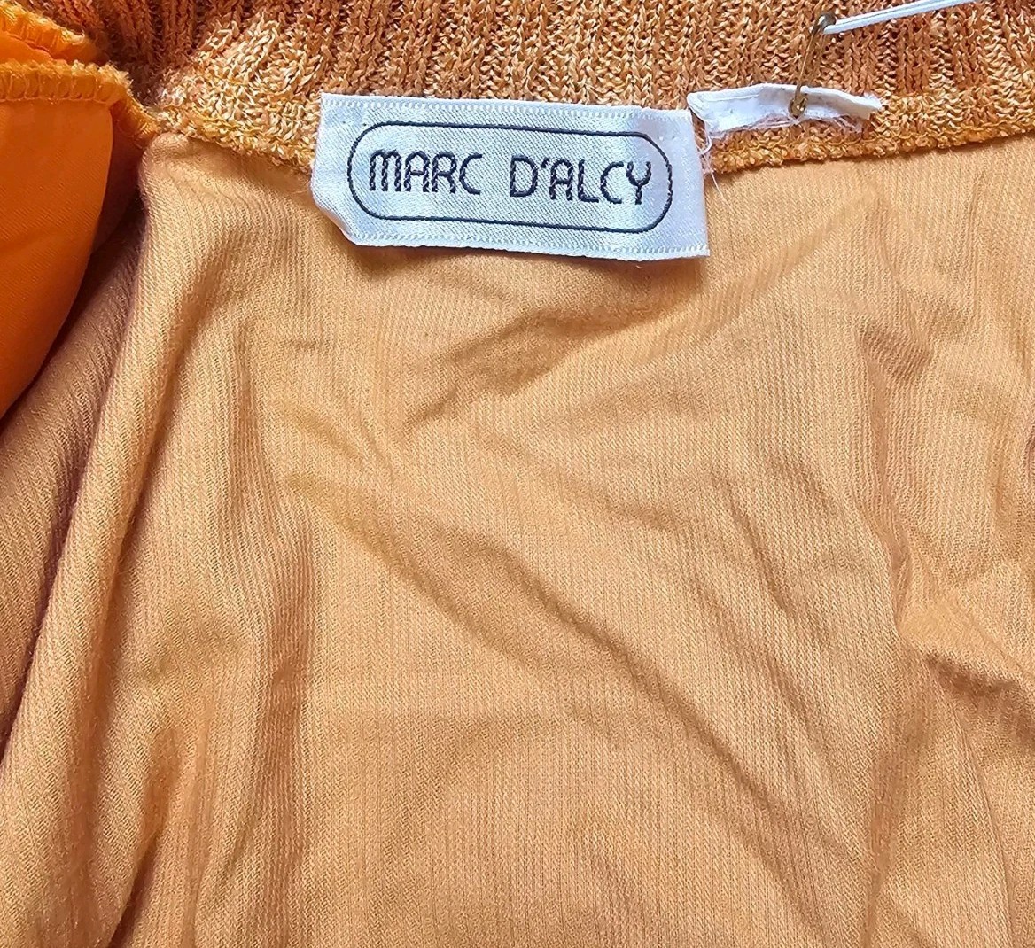Vintage 1980s MARC D’ALCY Dolman Sleeves Deep V Sweater And Skirt