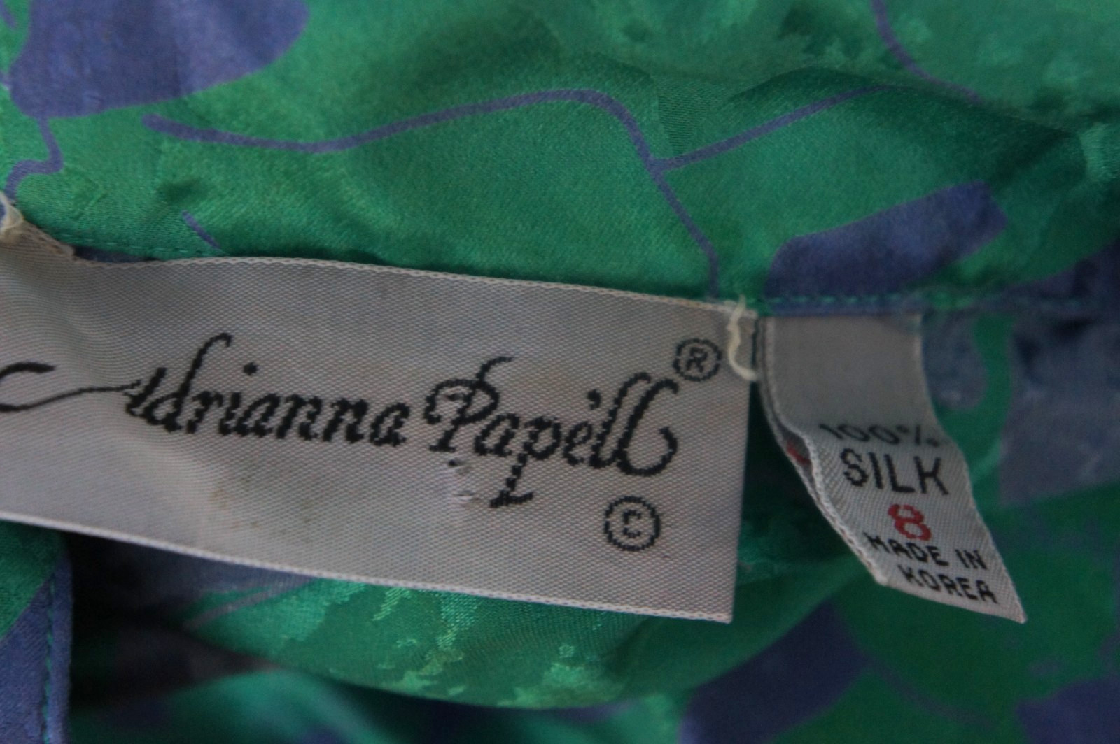 Vintage 80s Floral Belted Silk Shirt Dress by Arianna Papell Size 8