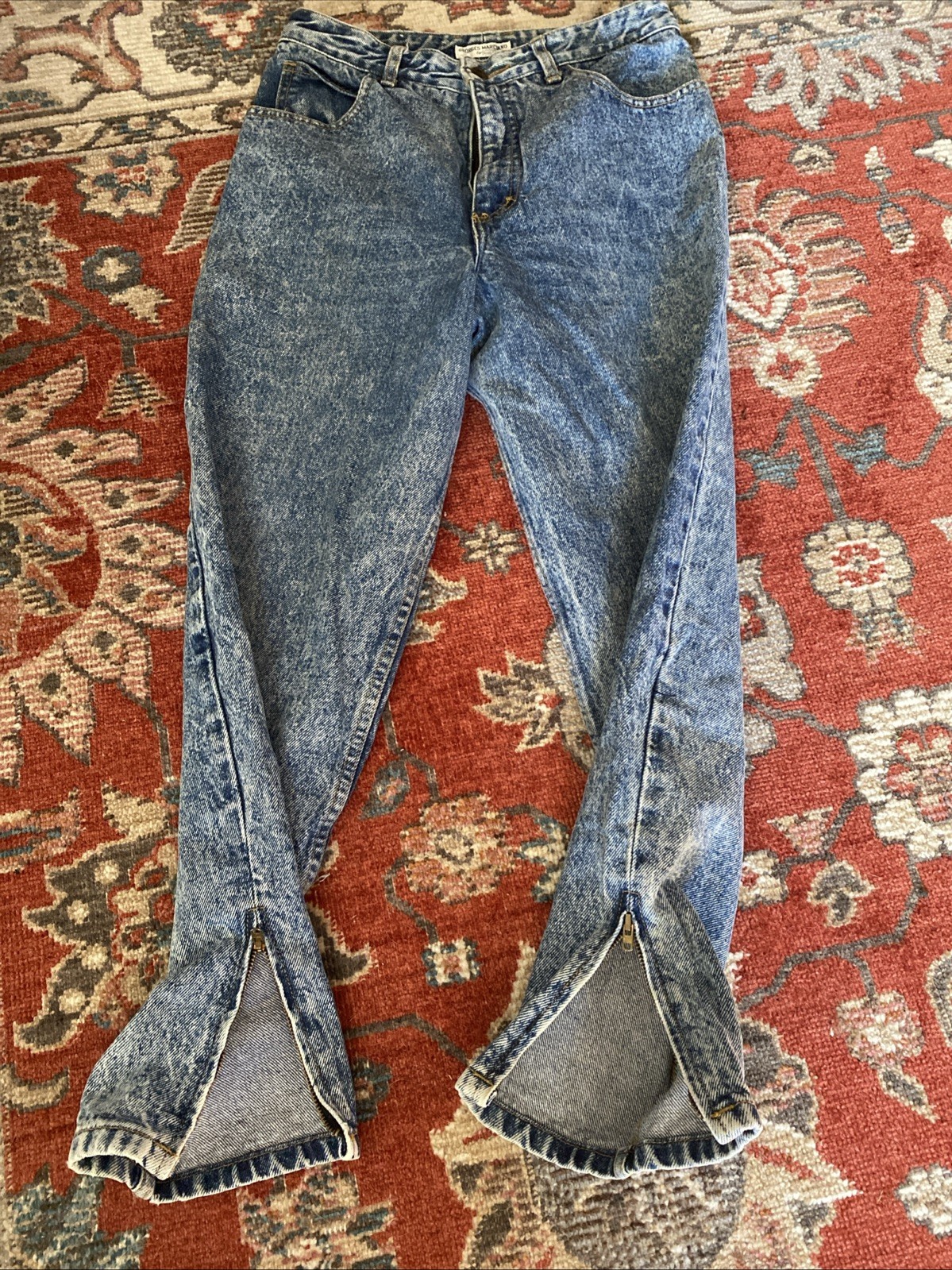 Vintage Guess Ankle Zips Women Jeans 29 X 26 Made In USA
