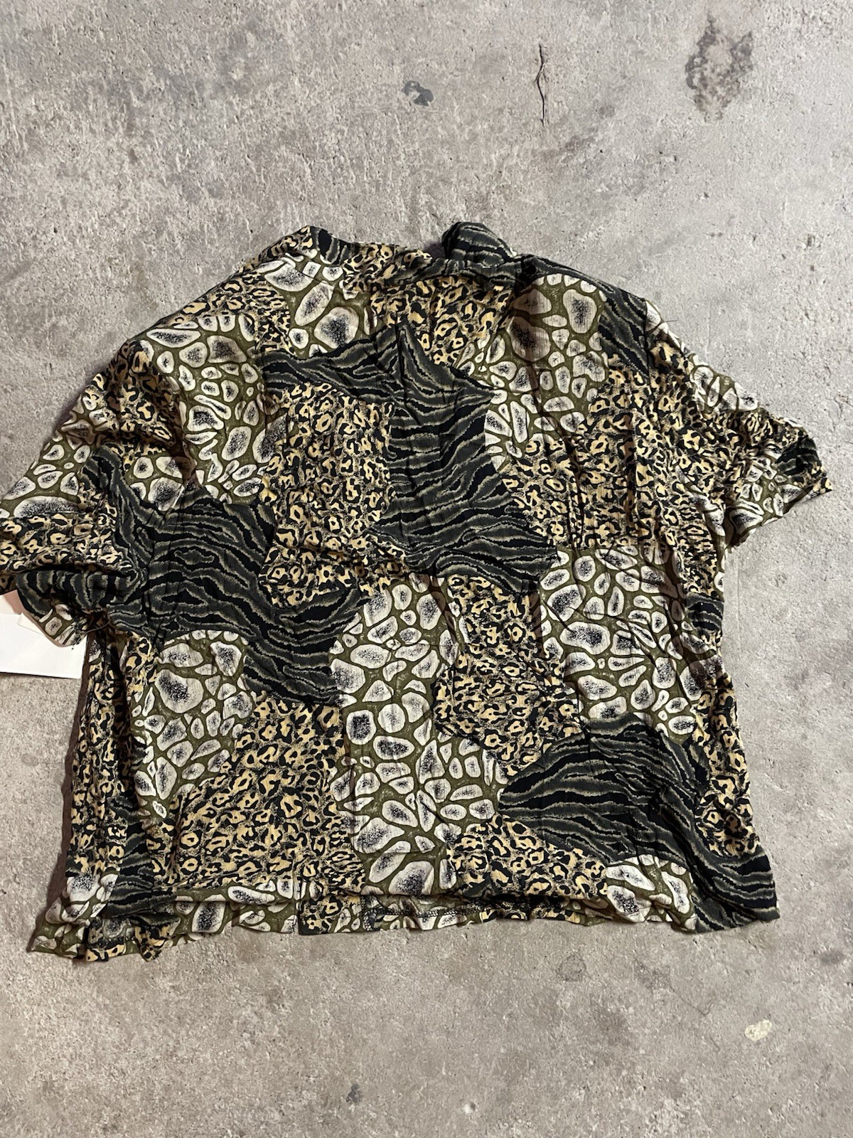 VTG 80s rabbit Designs Women’s All Over Print Leopard 2 Piece Dress Size 22W