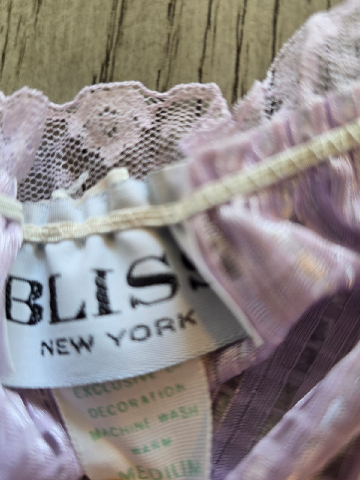 Vintage Bliss New York Purple Slip-On Nightgown Dress Size Medium
