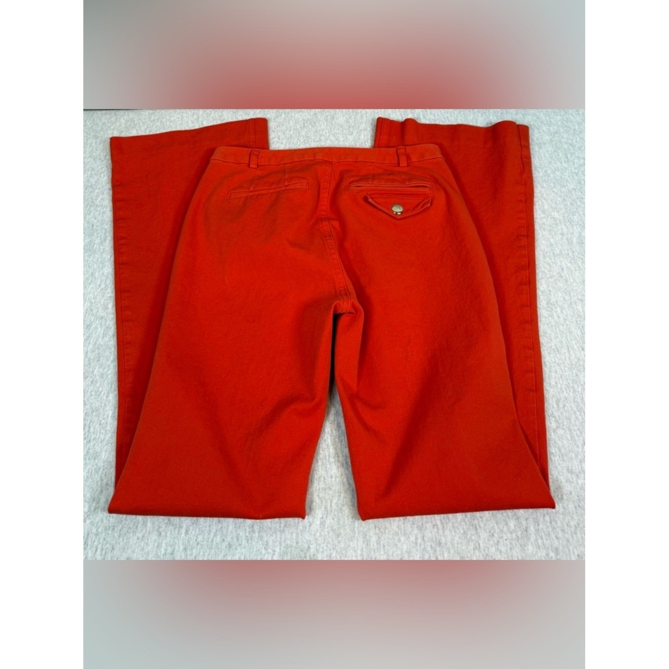 Anthropologie Maeve Stretch Slim Bootcut Trousers – Tomato Red – Size 0