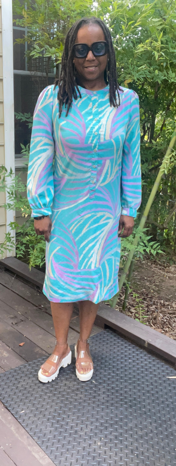 Vintage 1980’s Schrader Sport New York Shirt Dress – Size 12