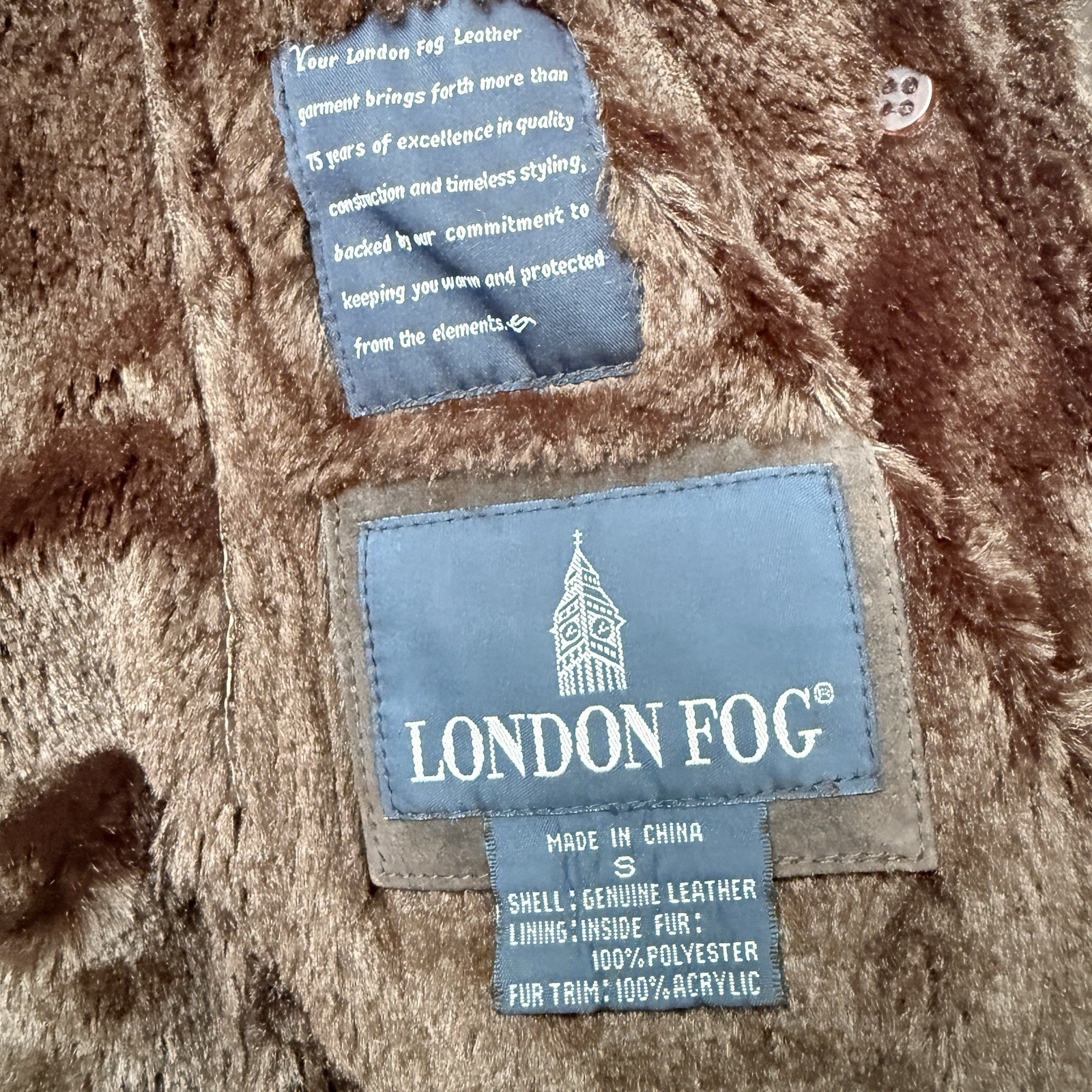 VTG Y2K Penny Lane Coat London Fog Brown Suede Boho SZ S Hippie Gypsy Rave Jacke