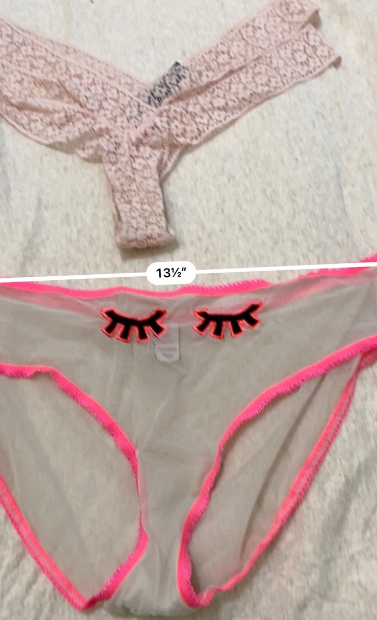 Vintage mix lote/2 PINk/ Victoria’S Secrets PANTIES#6290