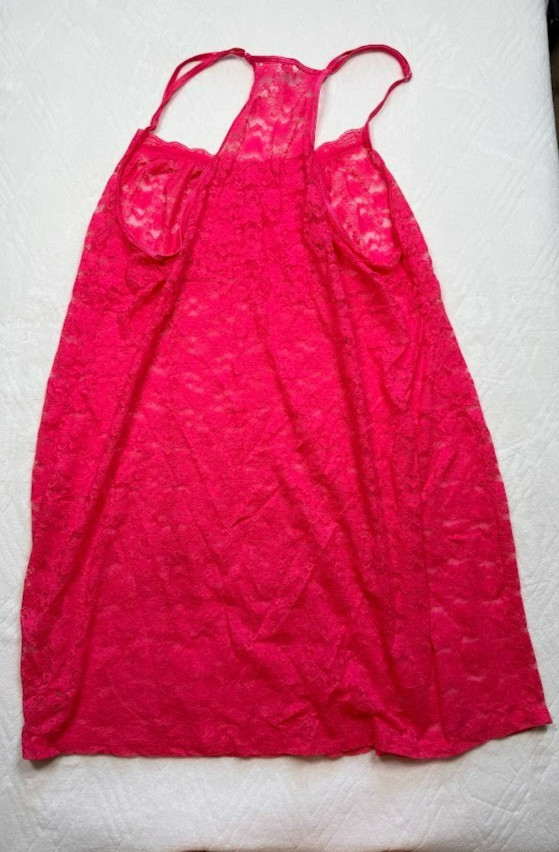 George lace nightgown Womens 2XL (18-20) babydoll magenta pink Intimate Lingere
