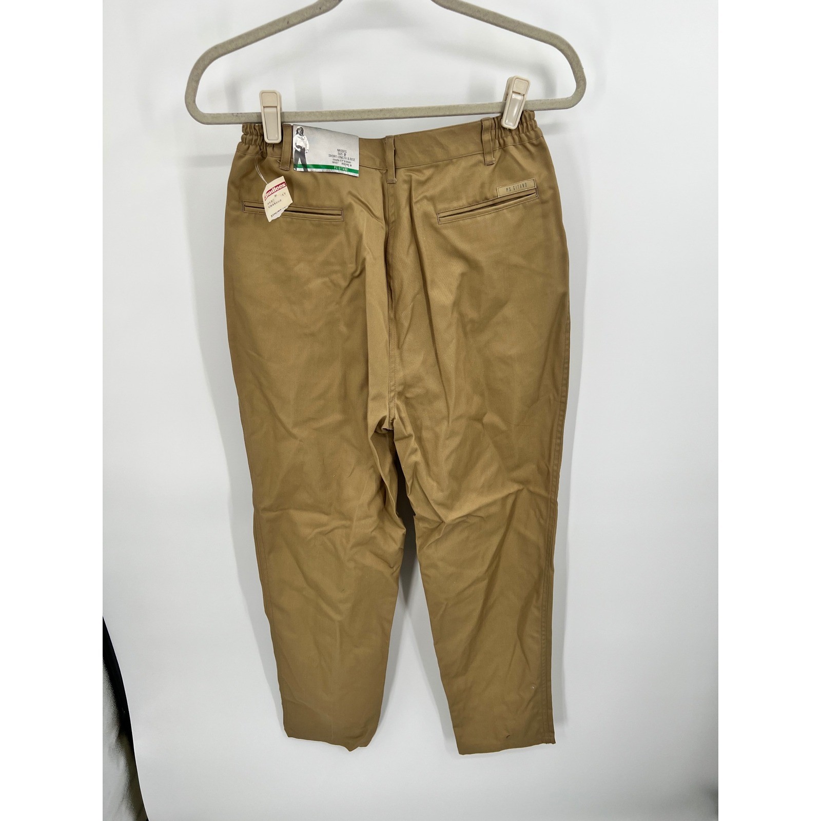 Vintage P.S. Gitano Pleated Trousers Deadstock NWT Khaki Sz 12 Short 90s