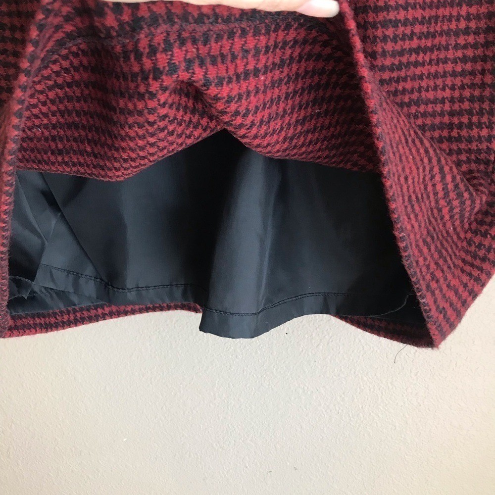 Vintage 80s Nordstrom Wool Houndstooth Pencil Skirt 8 (Runs Small) Dark Academia