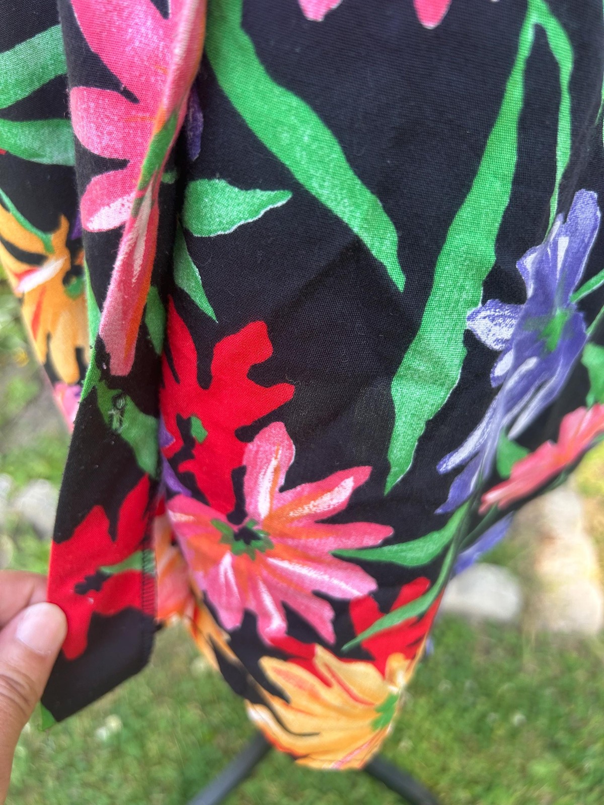 Vtg California Connection Inc Multi Color Flower Summer Short Sleeve Shirt 2/3X