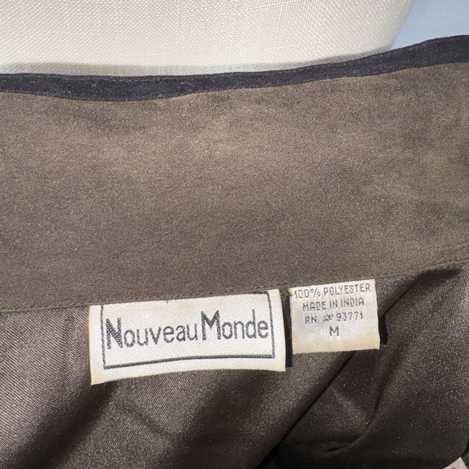 Vintage Noveau MondeGeometric Brown Western Style Jacket Size Medium