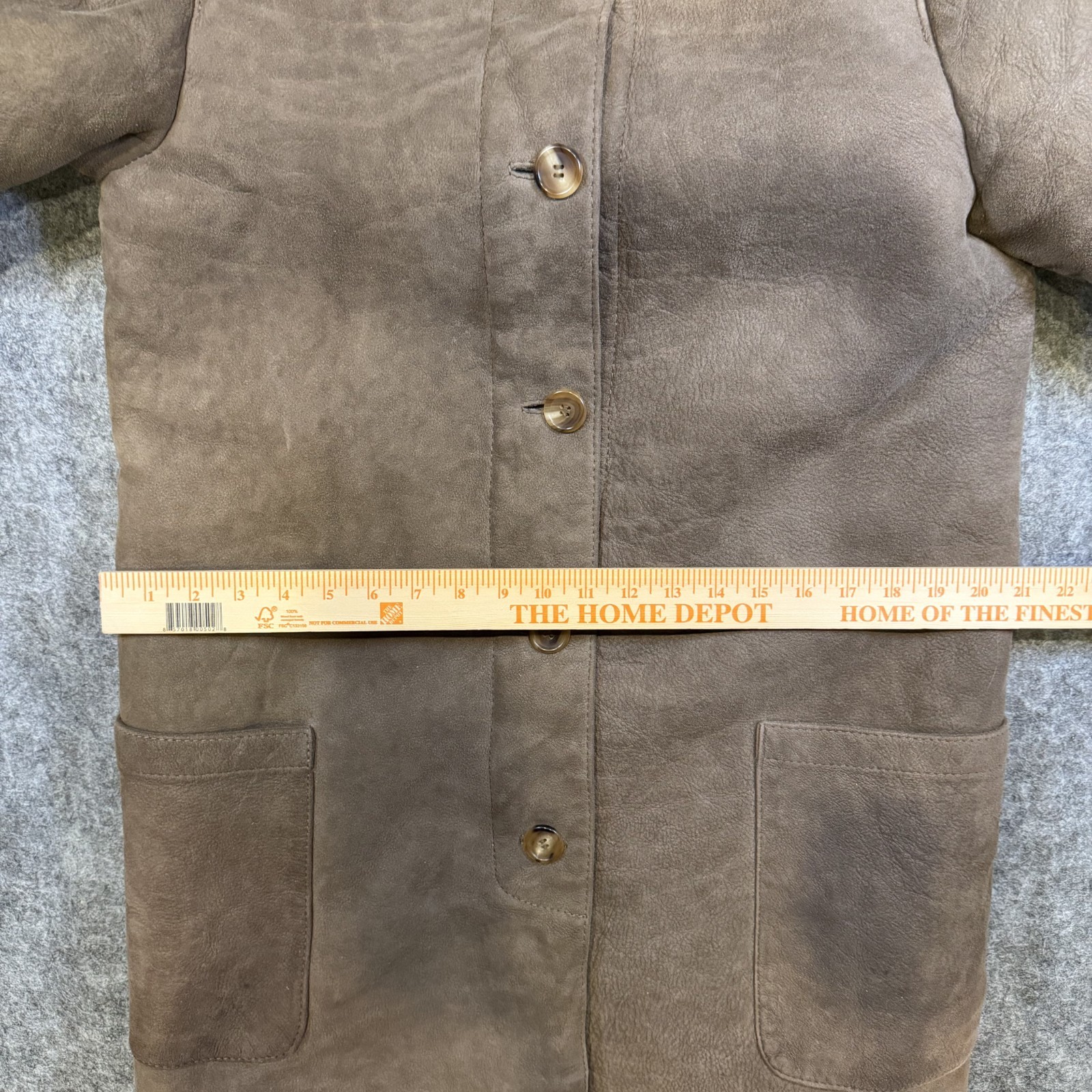 Vintage Sawyer Of Napa Abercrombie Lambskin Shearling Wool Lined Coat 12
