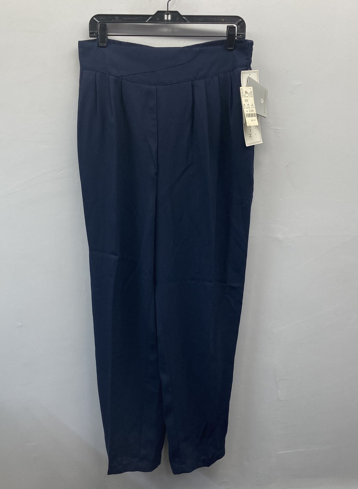 Vintage 90s Maggie Lawrence Women’s Navy Blue Elastic Waist Pants NWT Sz 18/20W