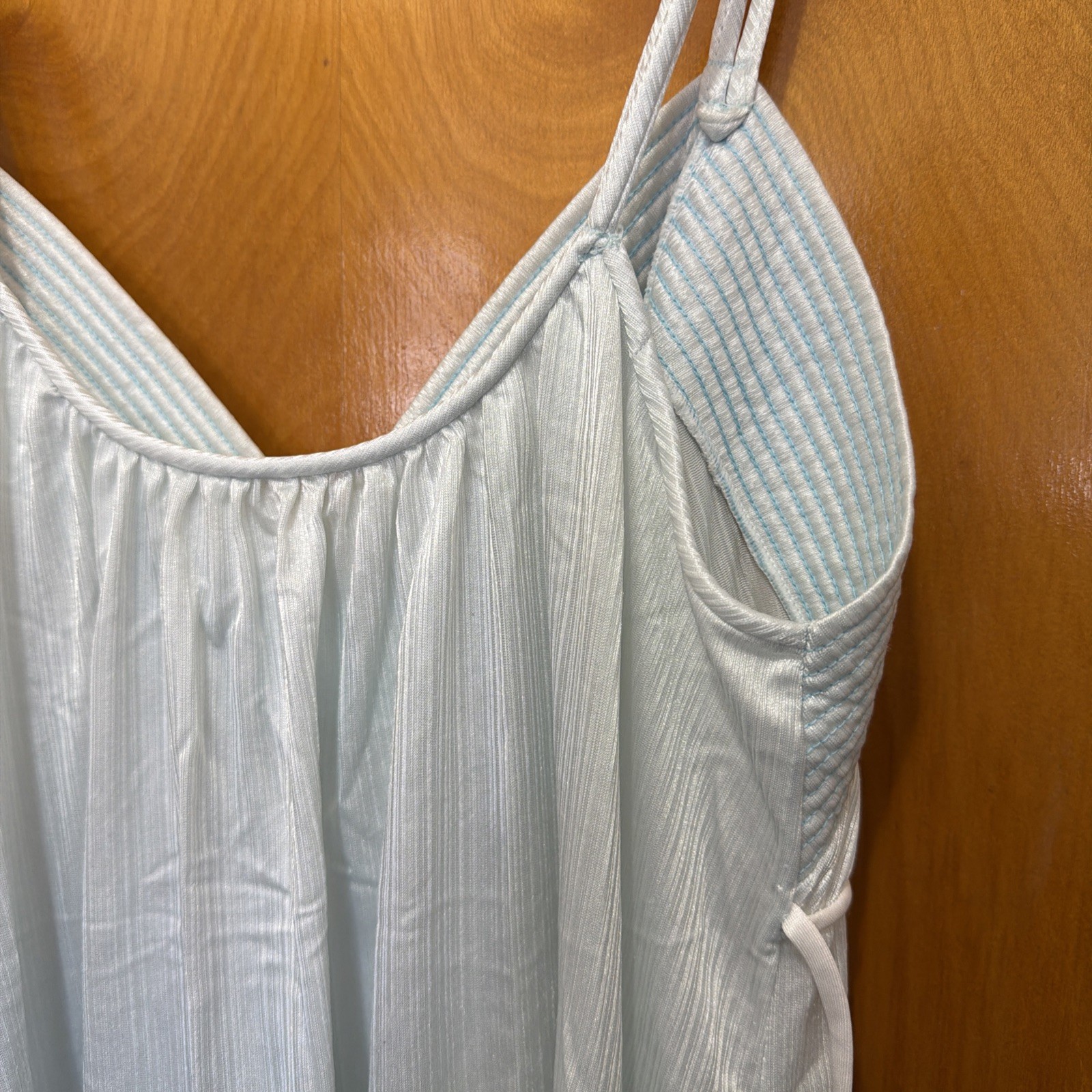 Vintage Val Mode lingerie Nightgown Soft blue Sz Small Slip dress Feminine