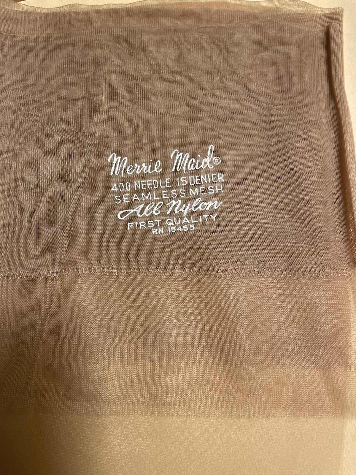 Vintage Gaymode Full Fashioned Nylon Stockings Merrie Maid Moonglo 10.5