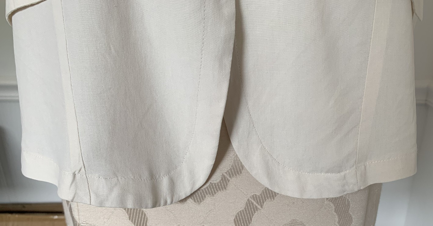KIM ROGERS Ivory Cream Blouse 100% Silk Short Sleeve Buttons Size Large