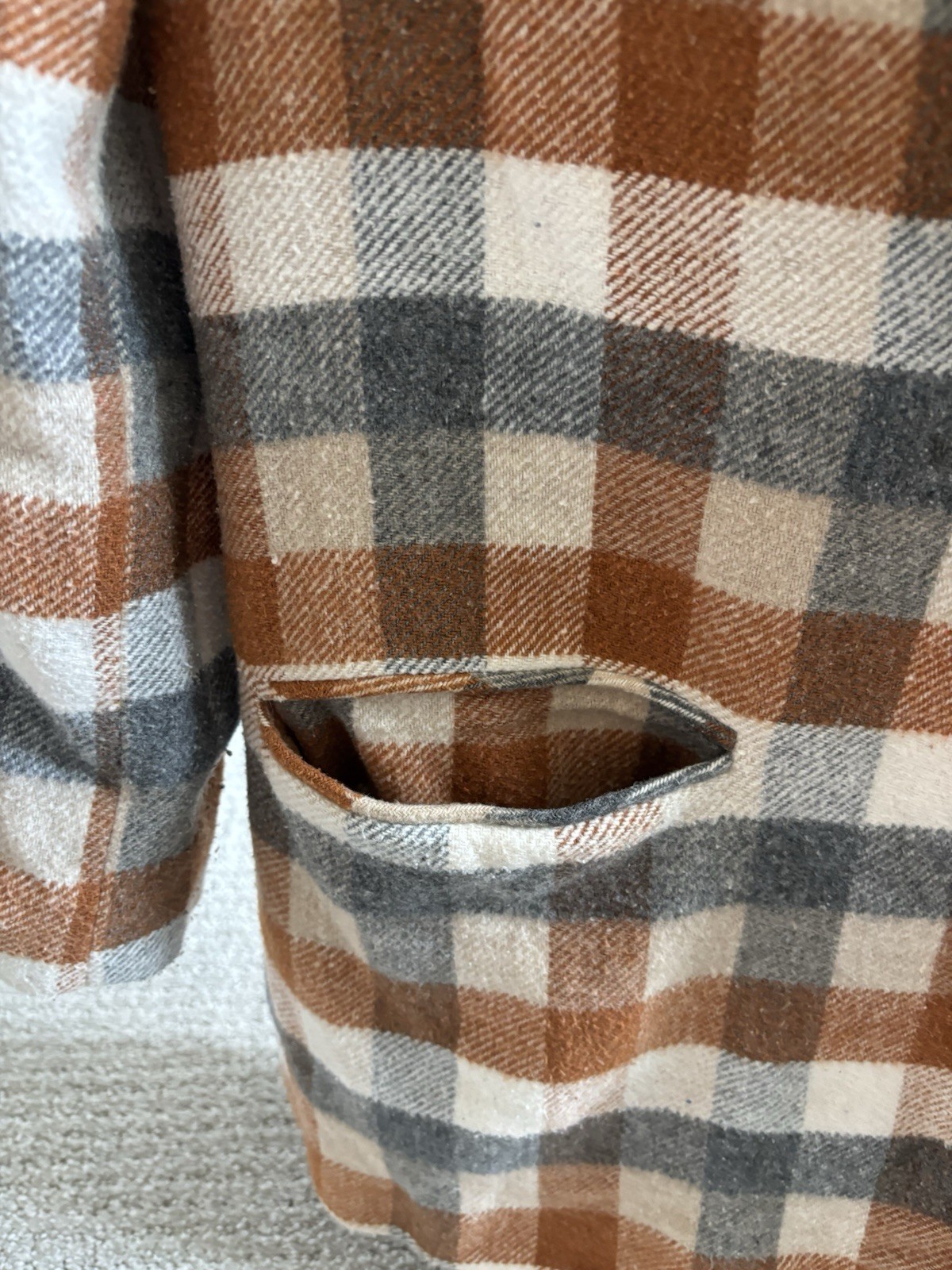 VTG 80s 90s Gilmor Plaid Blazer 16 Wool Blend Tan Academic Preppy Equestrian