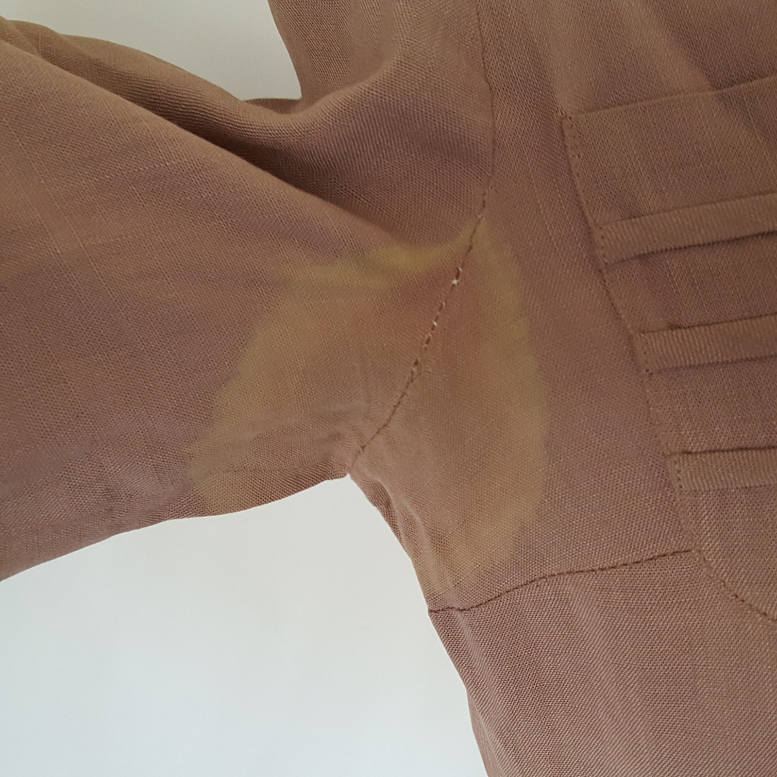 Vintage 40s 50s Brown Dress Size S Button Detail Sheath Secretary Wiggle Lampl