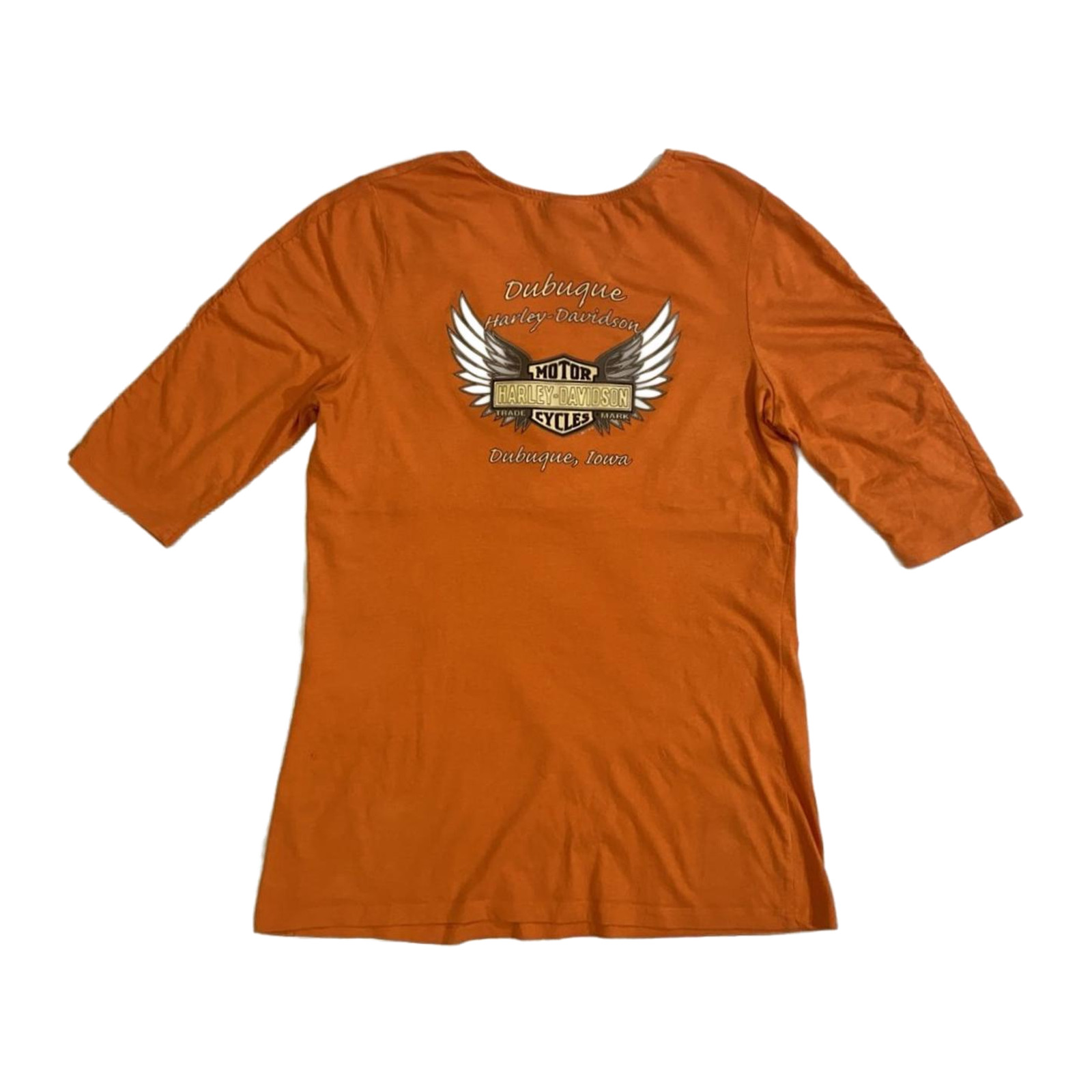 Harley Davidson Women’s Deep V Neck Blouse Orange XL