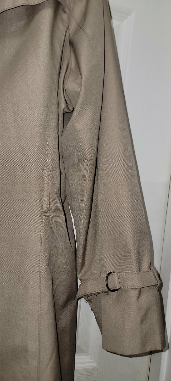 Vintage Allison Smith Plaid Lined VTG Trench Rain Coat Size 12