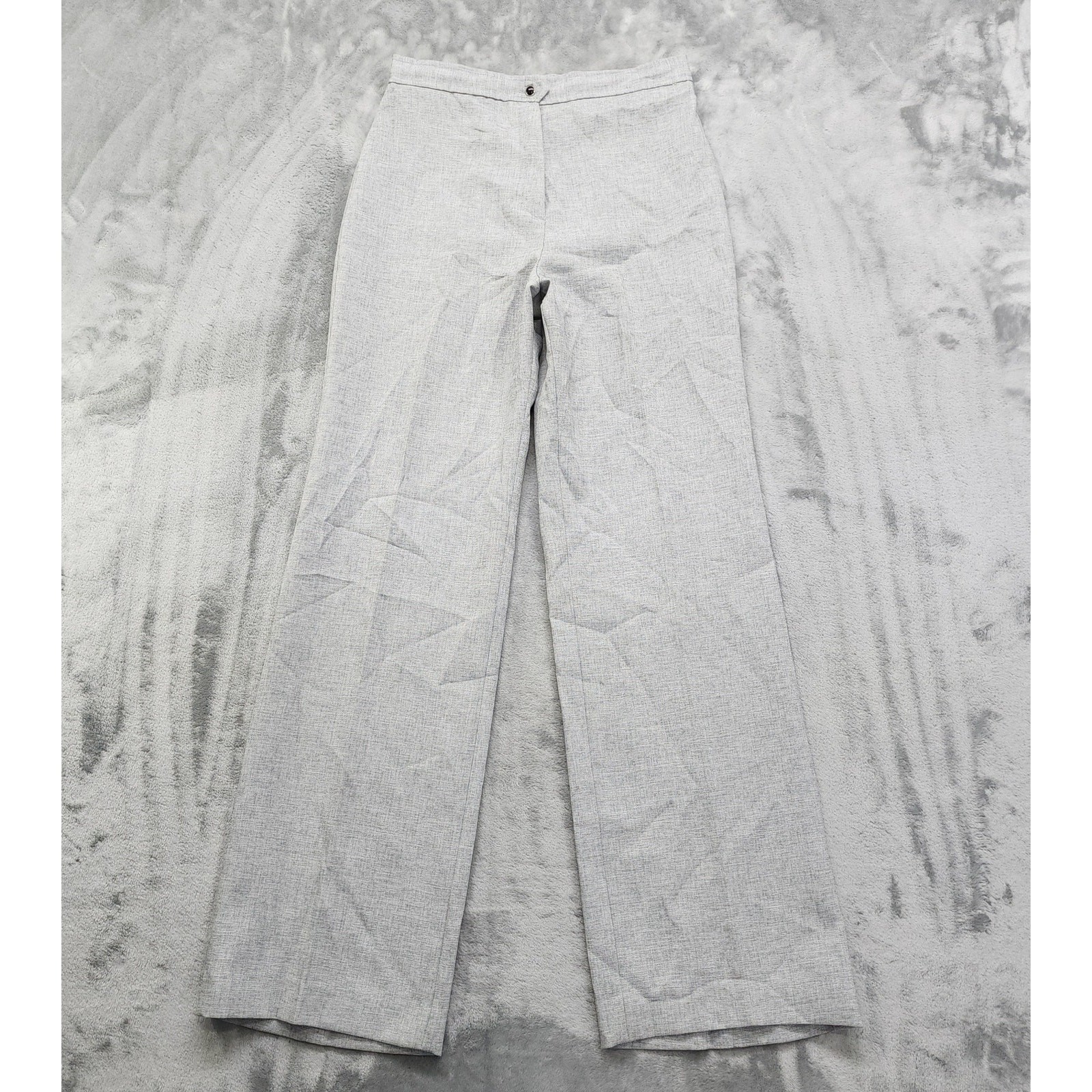 Vintage 70s Prestige of Boston Pants Womens Size 12 Grey High Rise Straight Leg