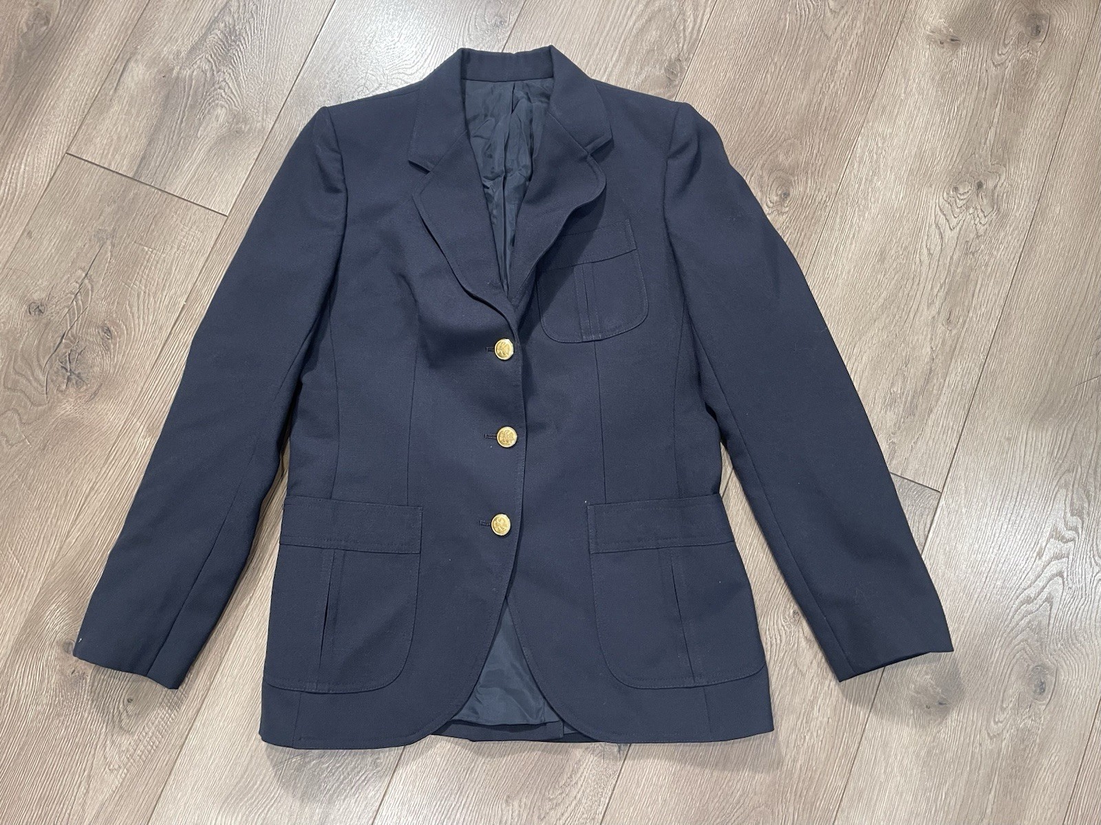 Vintage Stanley Blacker Blue Blazer Womens Size 10 Made In USA Union Made