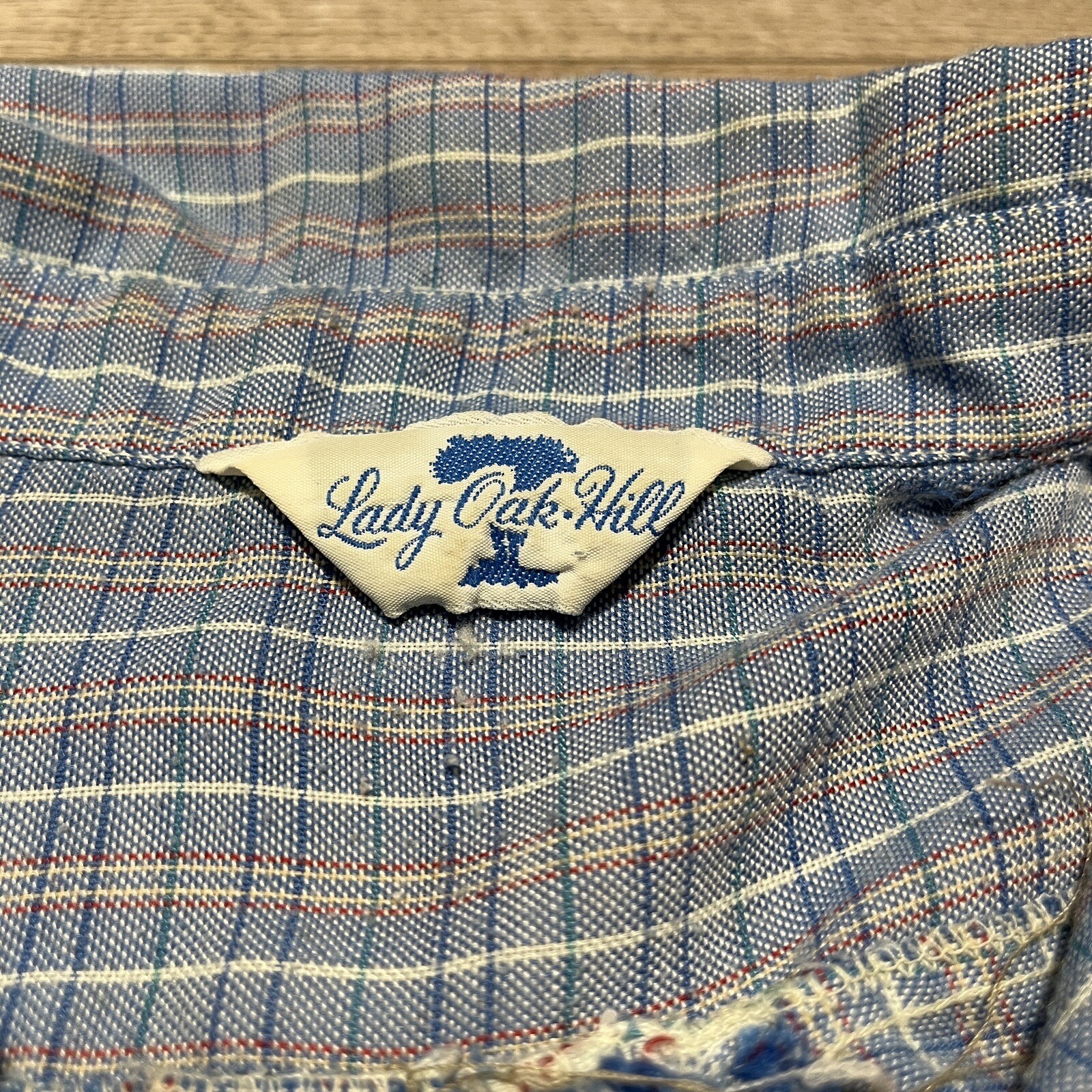 Vintage 60s/70s Women’s Button Up Single Stitch Shirt Lady Oak Hill *See Descr.