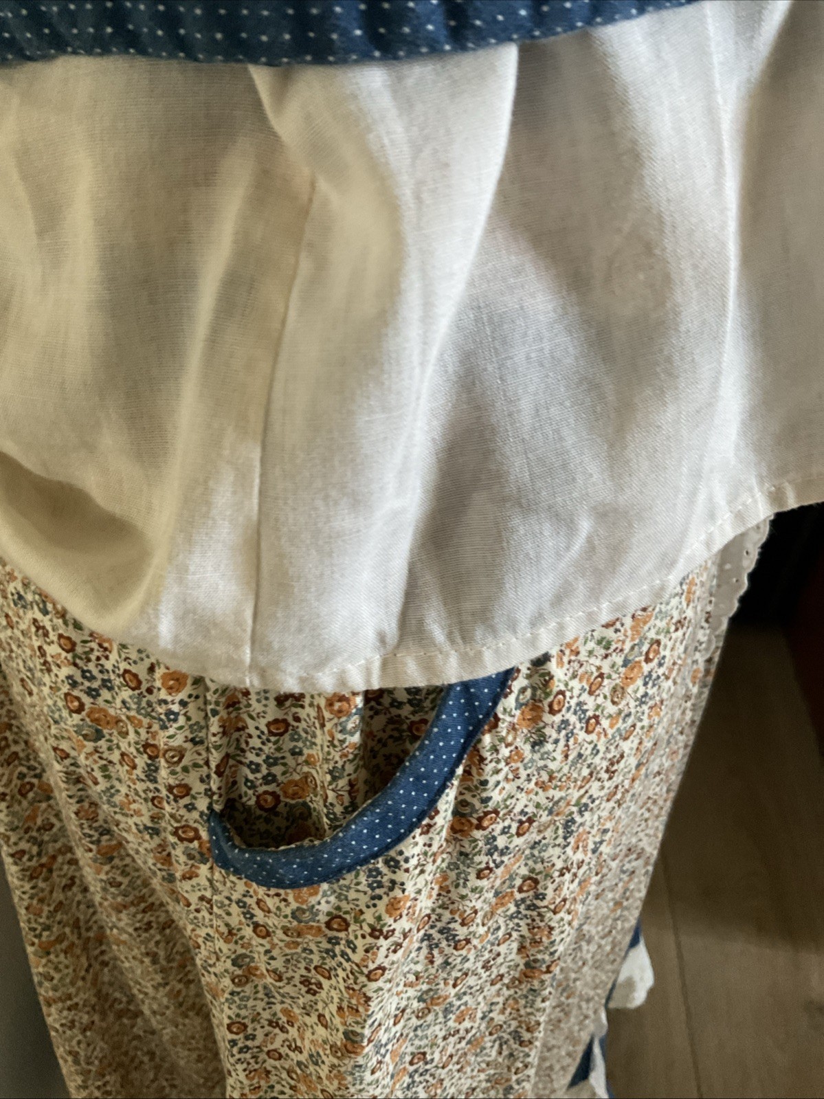GUNNE SAX PATTERN HANDMADE VINTAGE SKIRT AND QUILTED VEST WITH BLOUSE XS