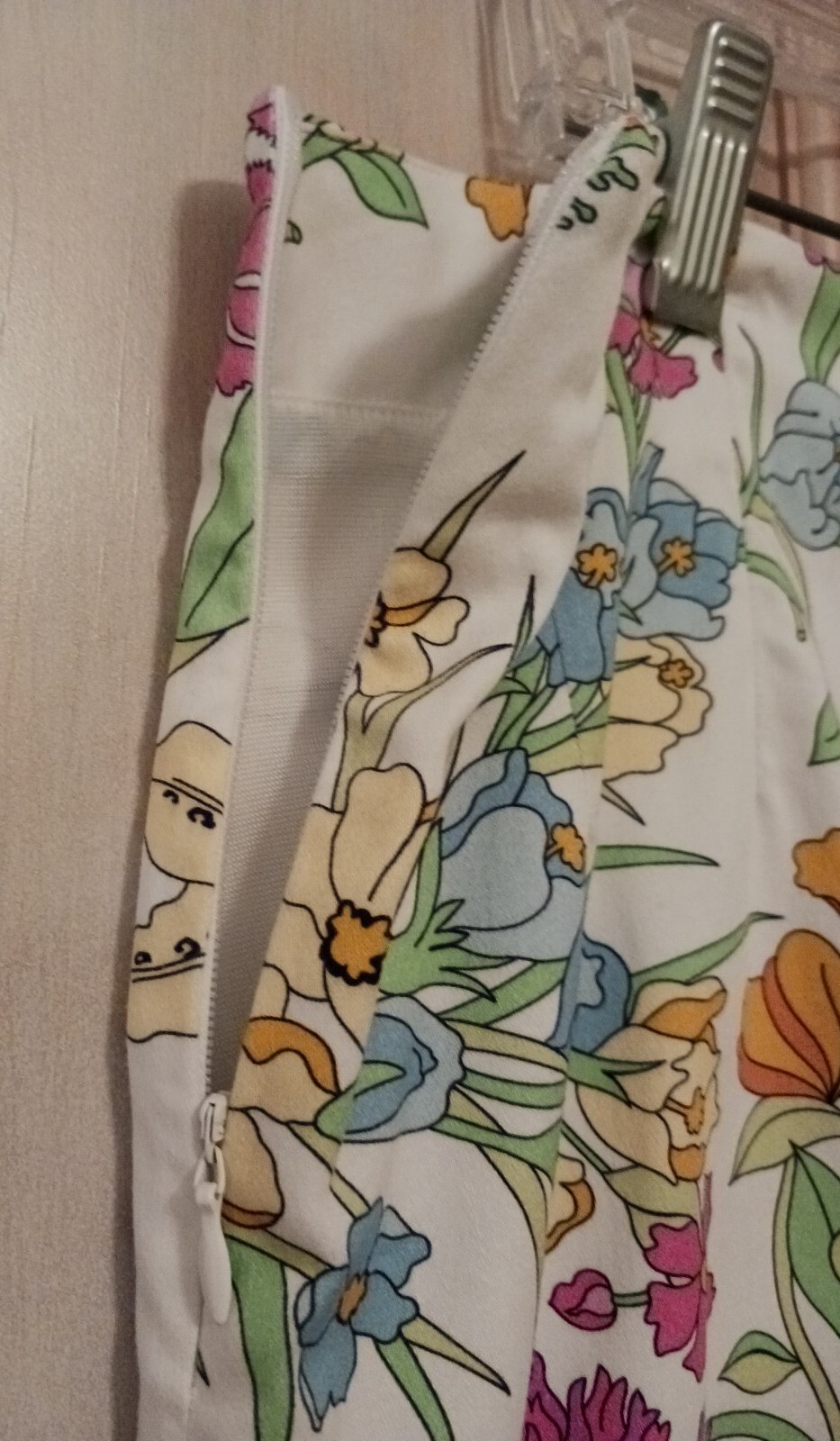 Averardo Bessi Italy Vintage Cotton Floral Pencil Skirt Size 16